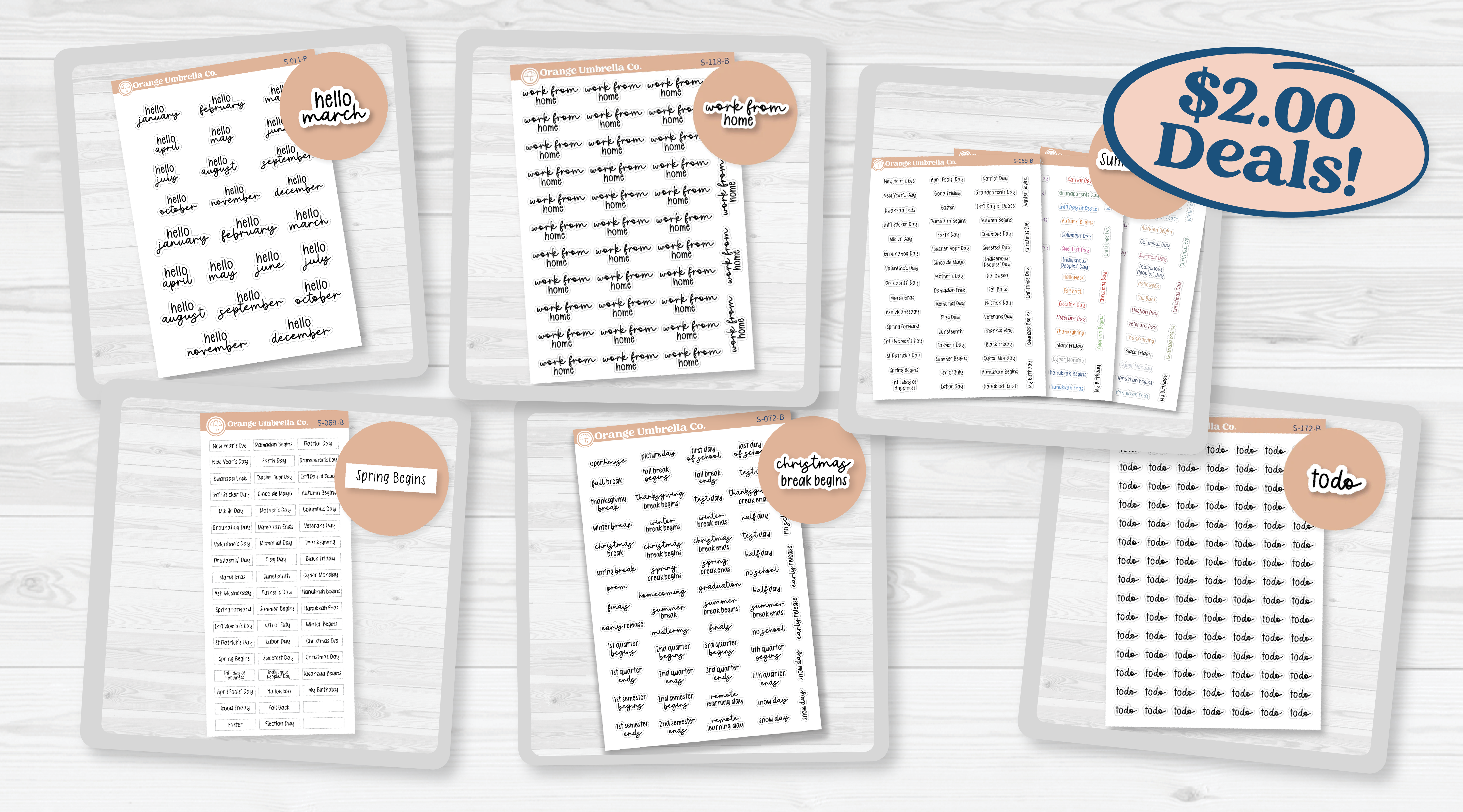 $2.00 Deals — F17 Script Stickers — July 17–23