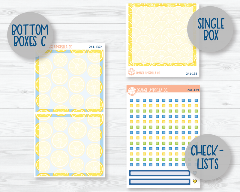 CLEARANCE | 7x9 Daily Duo Planner Kit Stickers | Lemon Squeezy 241-131
