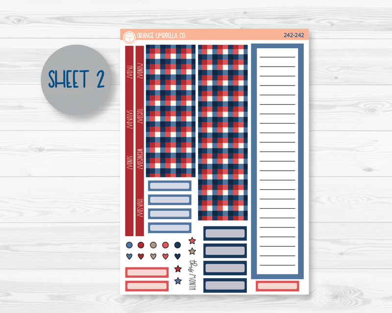 CLEARANCE | A5 EC Dashboard Monthly Planner Kit Stickers | Land That I Love 242-241