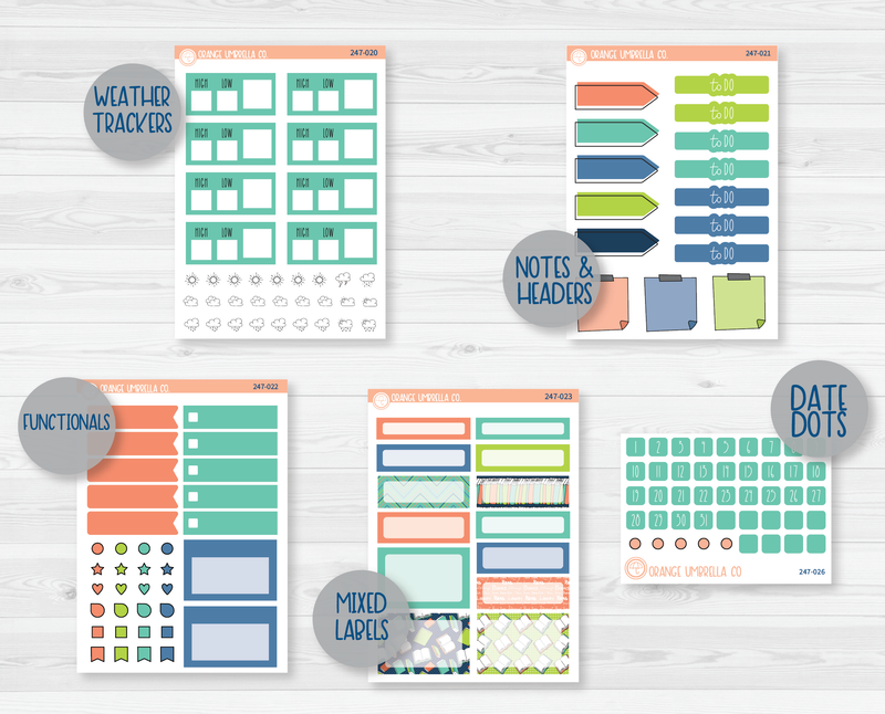 CLEARANCE | Weekly Add-On Planner Kit Stickers | Page Turner 247-011