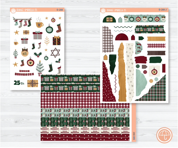 Santa Stop Here Kit Deco Planner Stickers | D-288