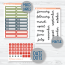 CLEARANCE | Traditional Christmas Kit | 7x9 Plum Monthly Planner Kit Stickers | Traditions | 357-221