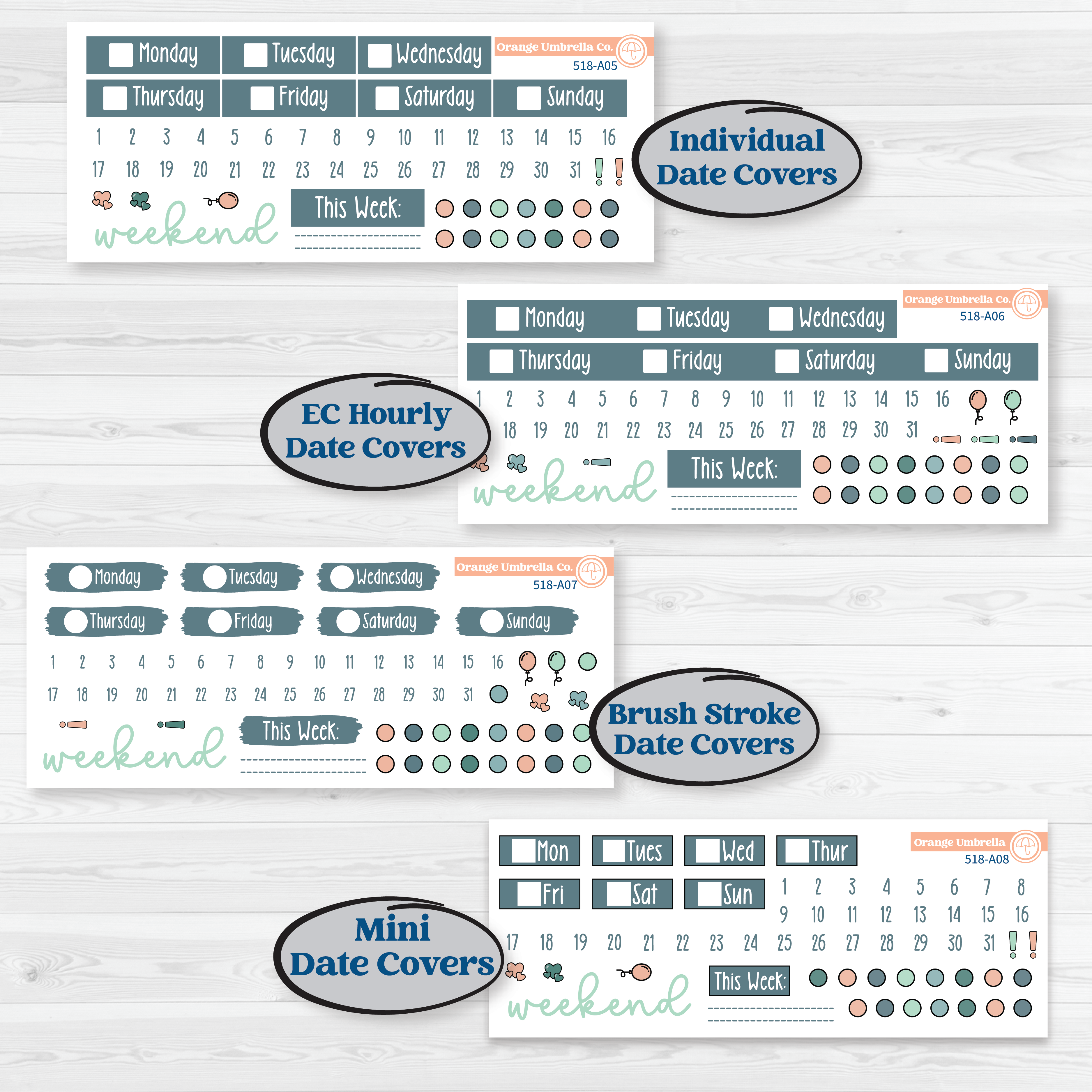 Spring Floral Kit | Weekly Sticker Kit for Vertical Planners like Erin Condren | Garden Oasis | KIT-518-A