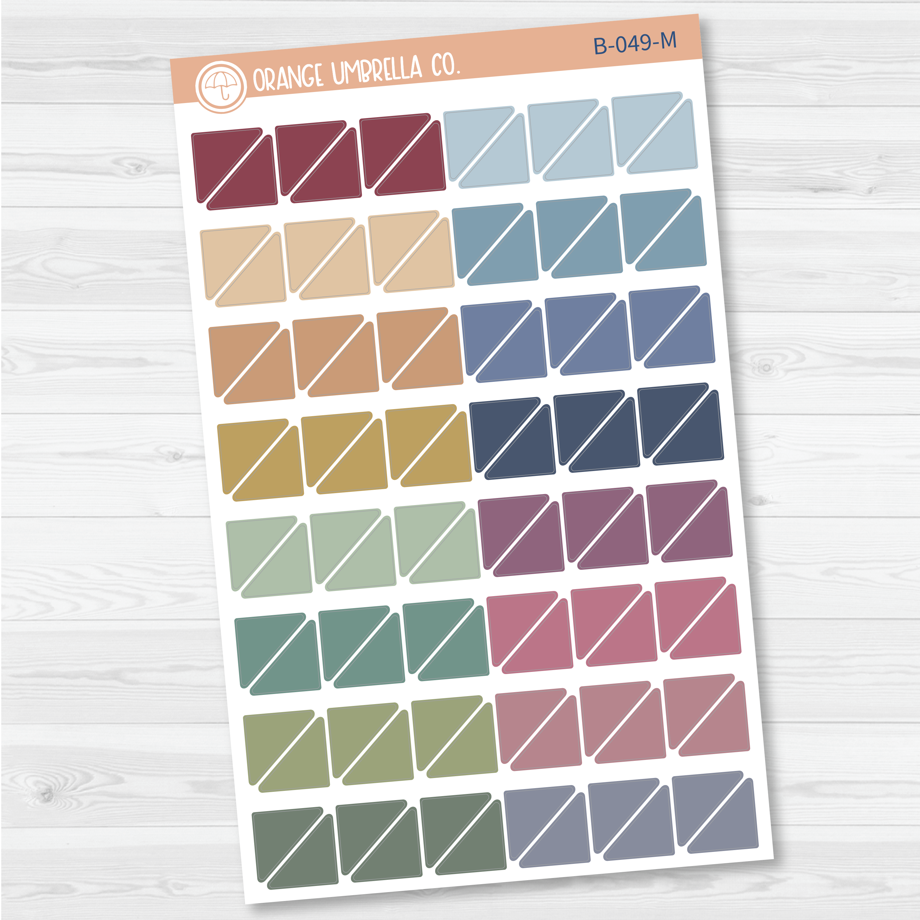 Corner - Mini Blank Planner Stickers | B-049