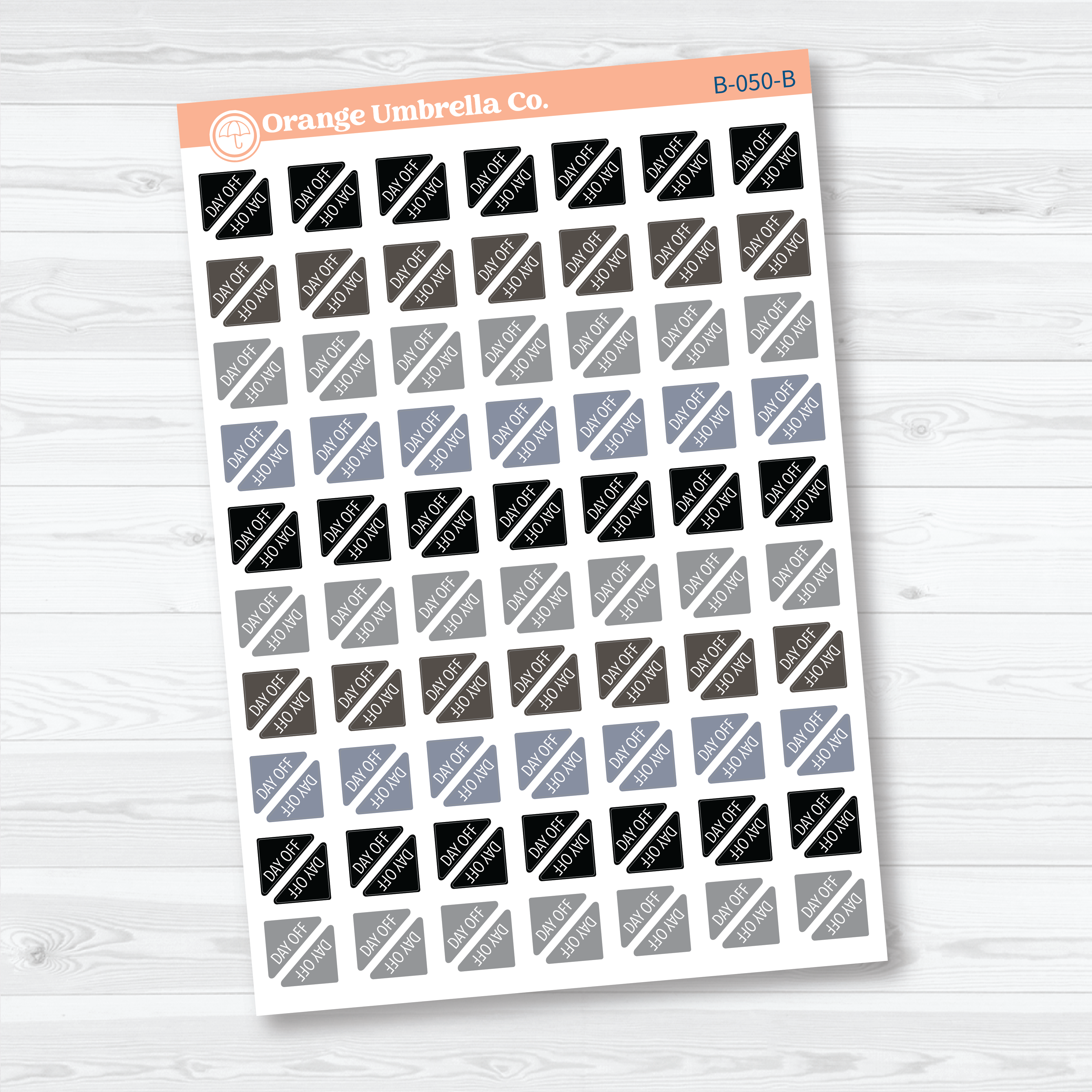 Day Off Mini Corner Planner Stickers | Functional Planner Stickers | B-050