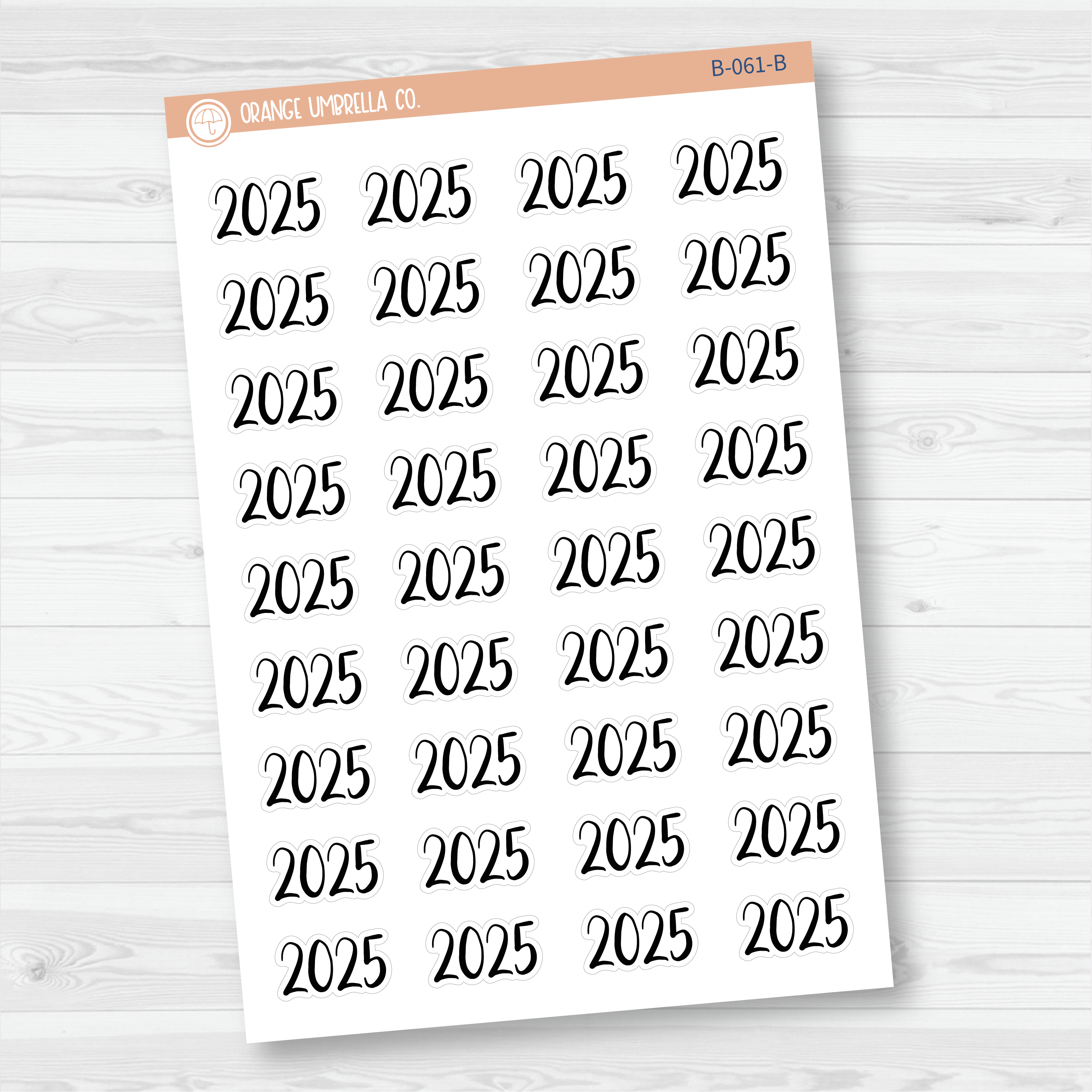 CLEARANCE | 2025 Year Mini Script Planner Stickers | F2 | B-061