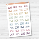 2026 Year Mini Script Planner Stickers | F2 | B-062