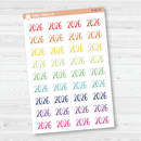 2026 Year Mini Script Planner Stickers | F2 | B-062