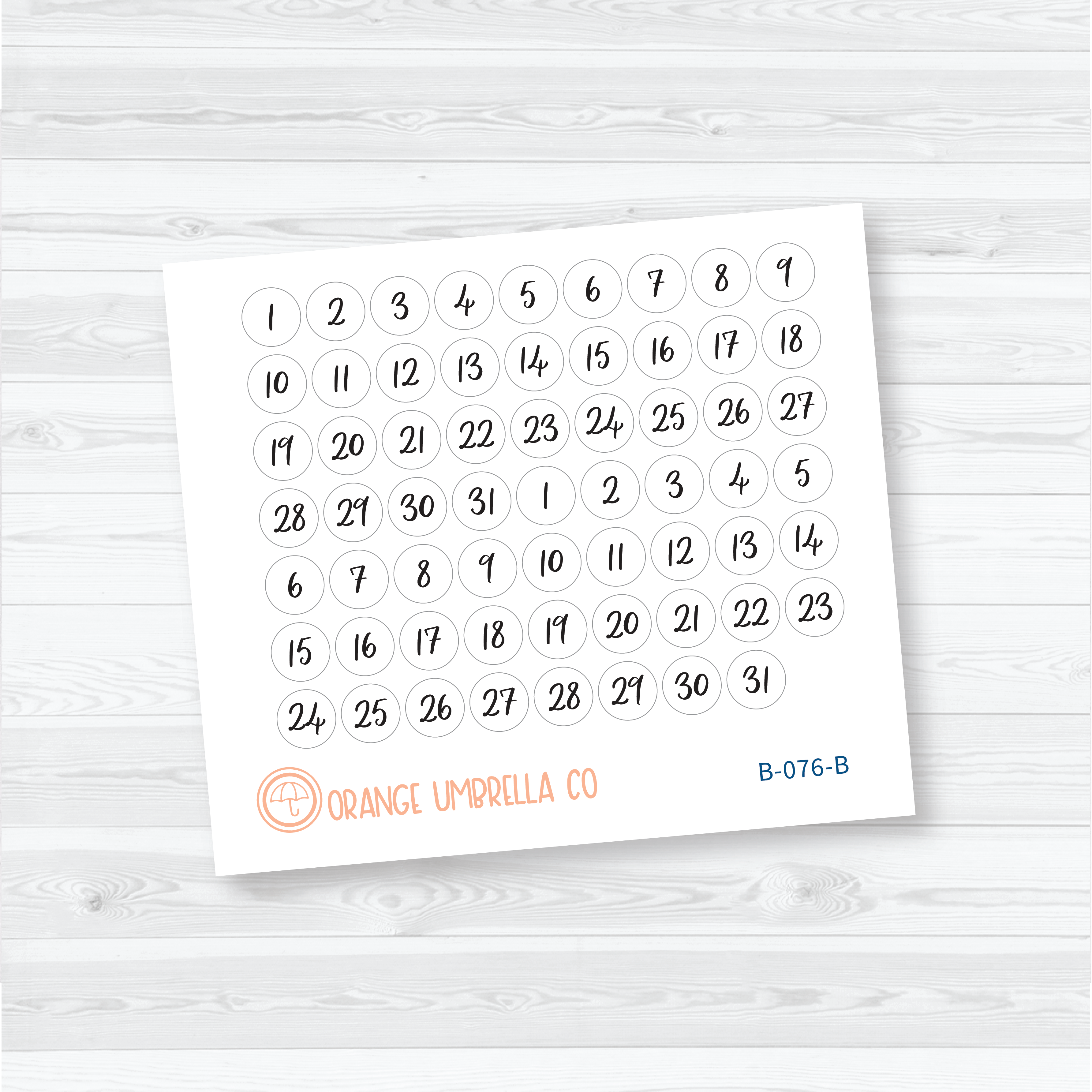 Days of the Week Stickers | Script Day Header Labels for Planners | F7 | B-075-B-076
