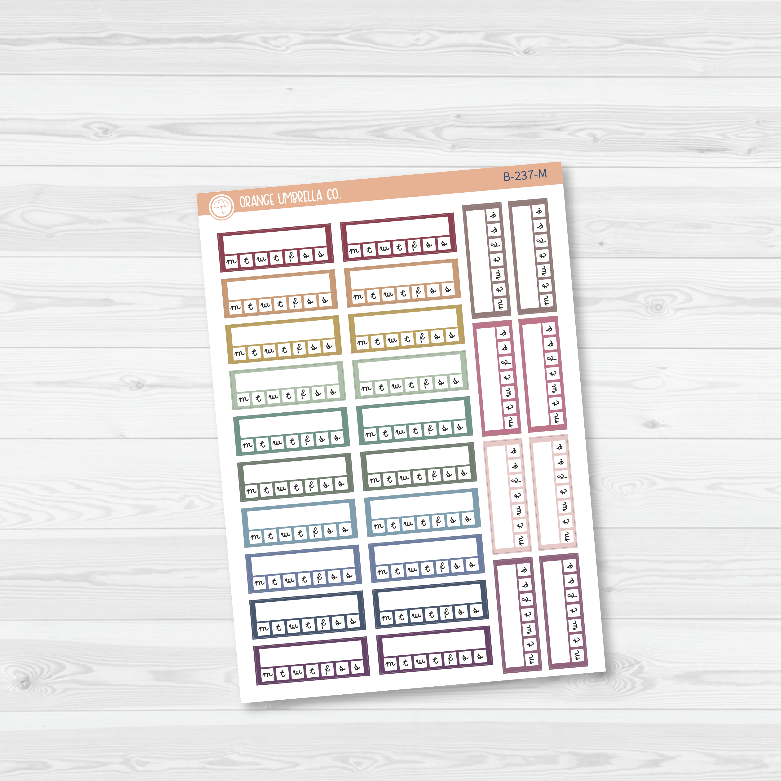 Habit Tracker - Single Planner Stickers | F16 | B-237