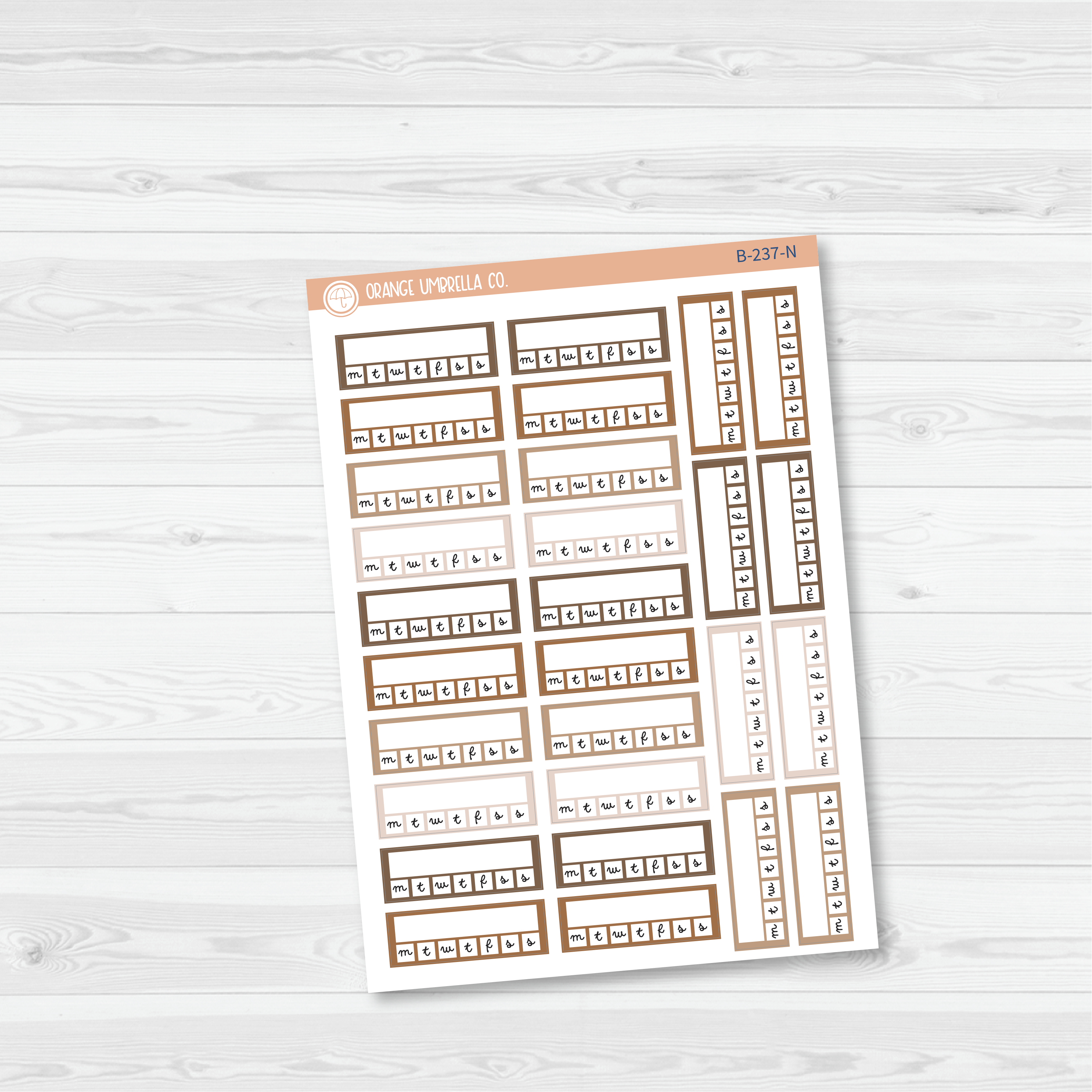 Habit Tracker - Single Planner Stickers | F16 | B-237