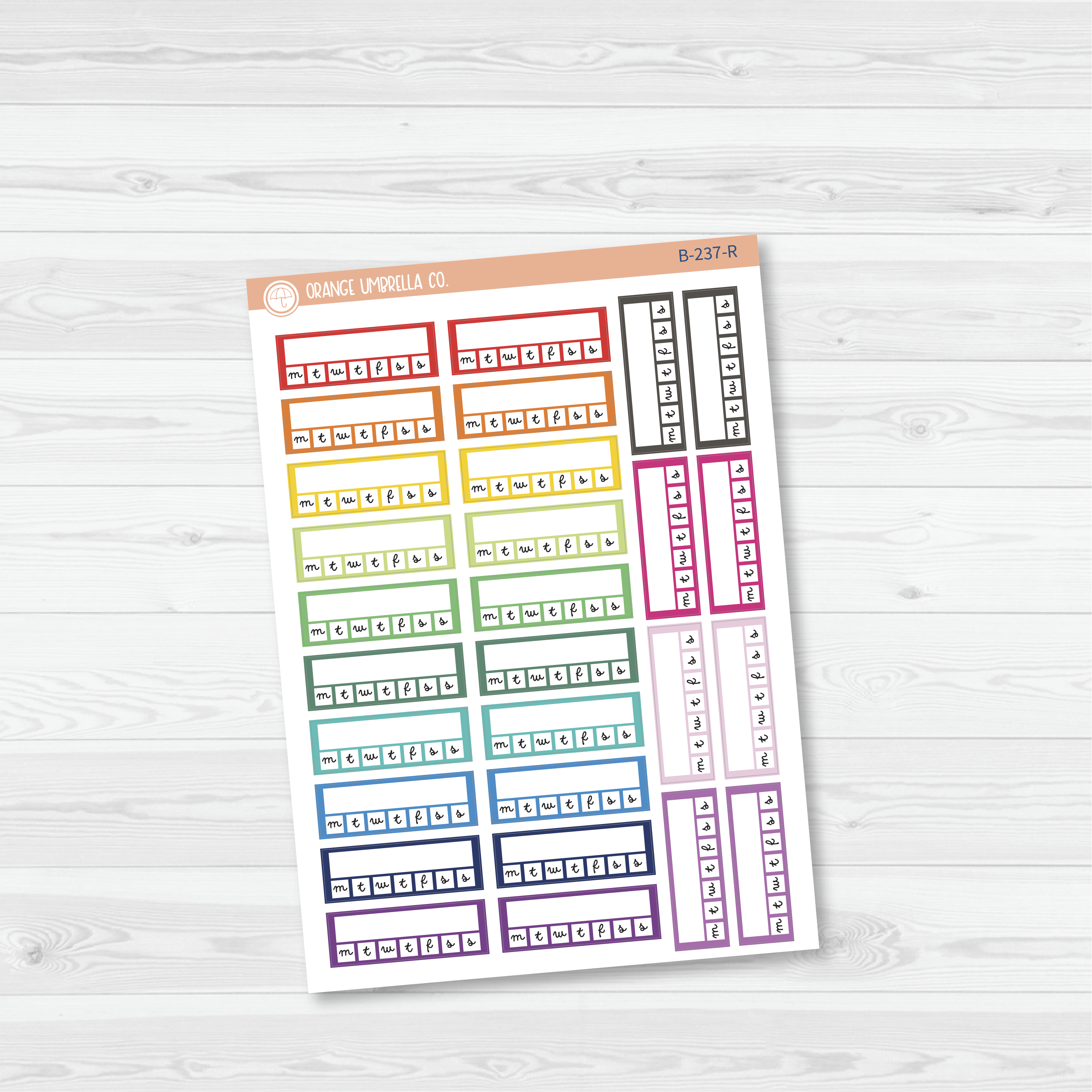 Habit Tracker - Single Planner Stickers | F16 | B-237