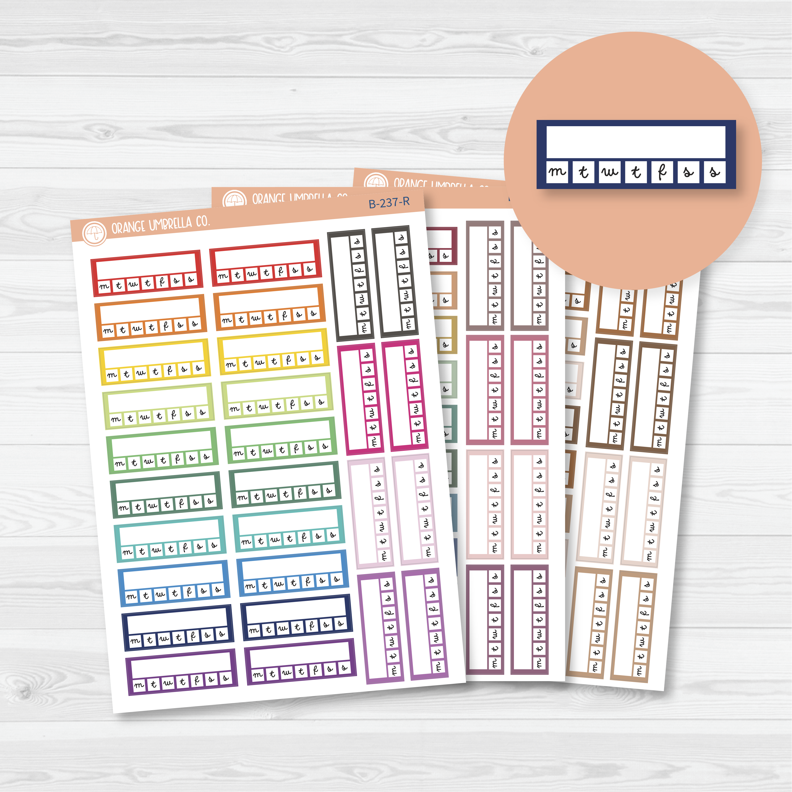 Habit Tracker - Single Planner Stickers | F16 | B-237