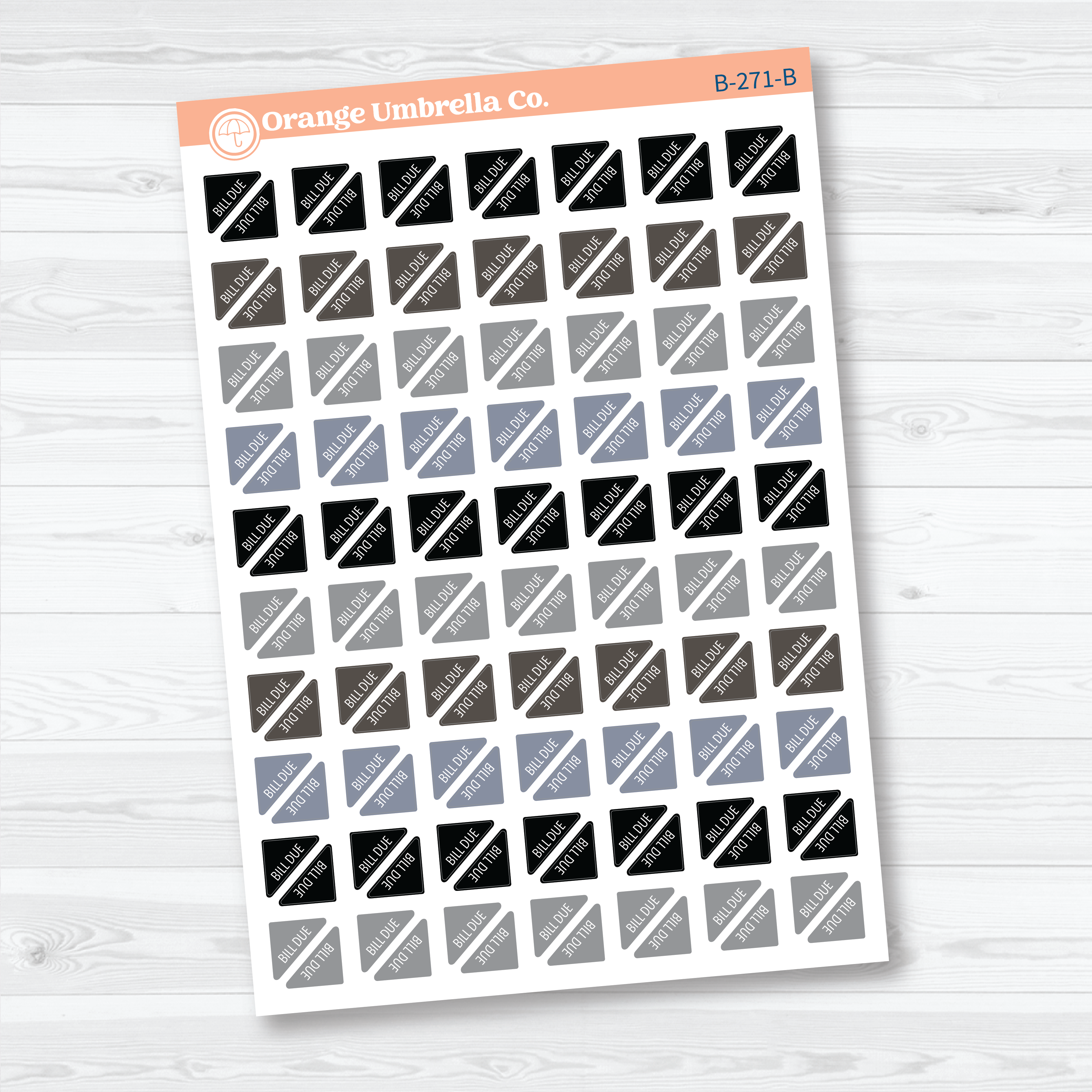 Bill Due Mini Corner Planner Stickers | Bill Planner Stickers | B-271