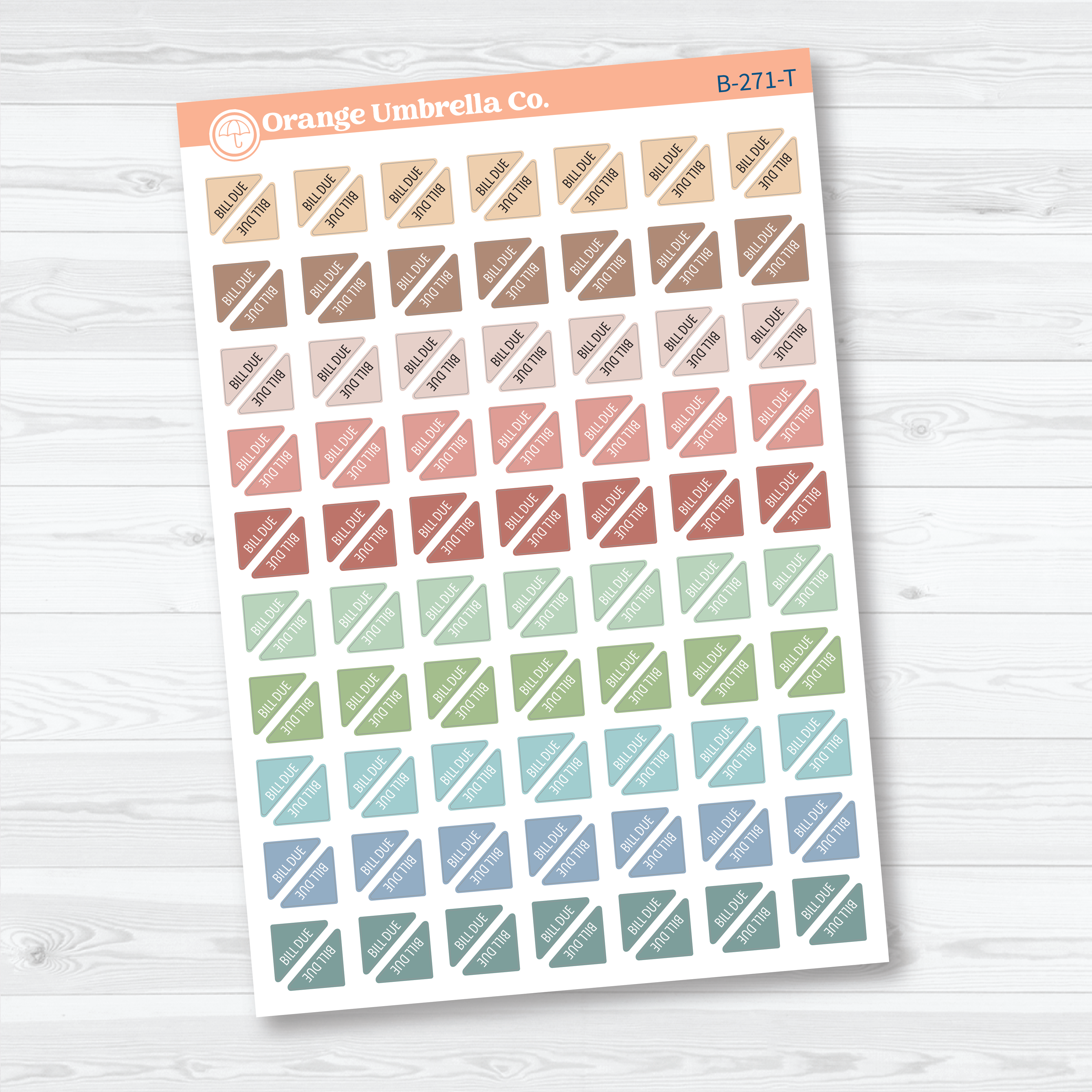 Bill Due Mini Corner Planner Stickers | Bill Planner Stickers | B-271