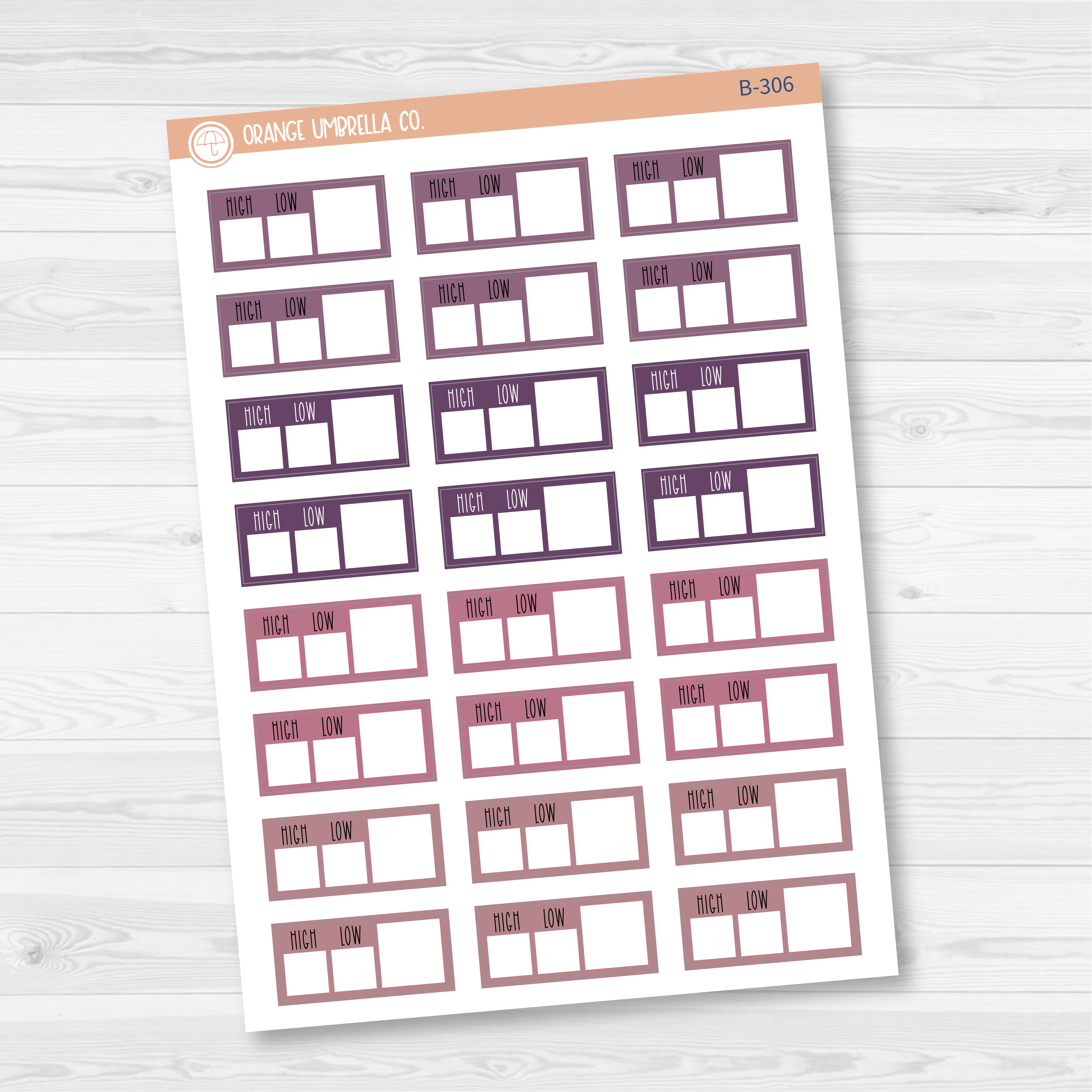 CLEARANCE | Hobonichi Cousin Weather Tracker Planner Stickers | Muted | B-304-B-306