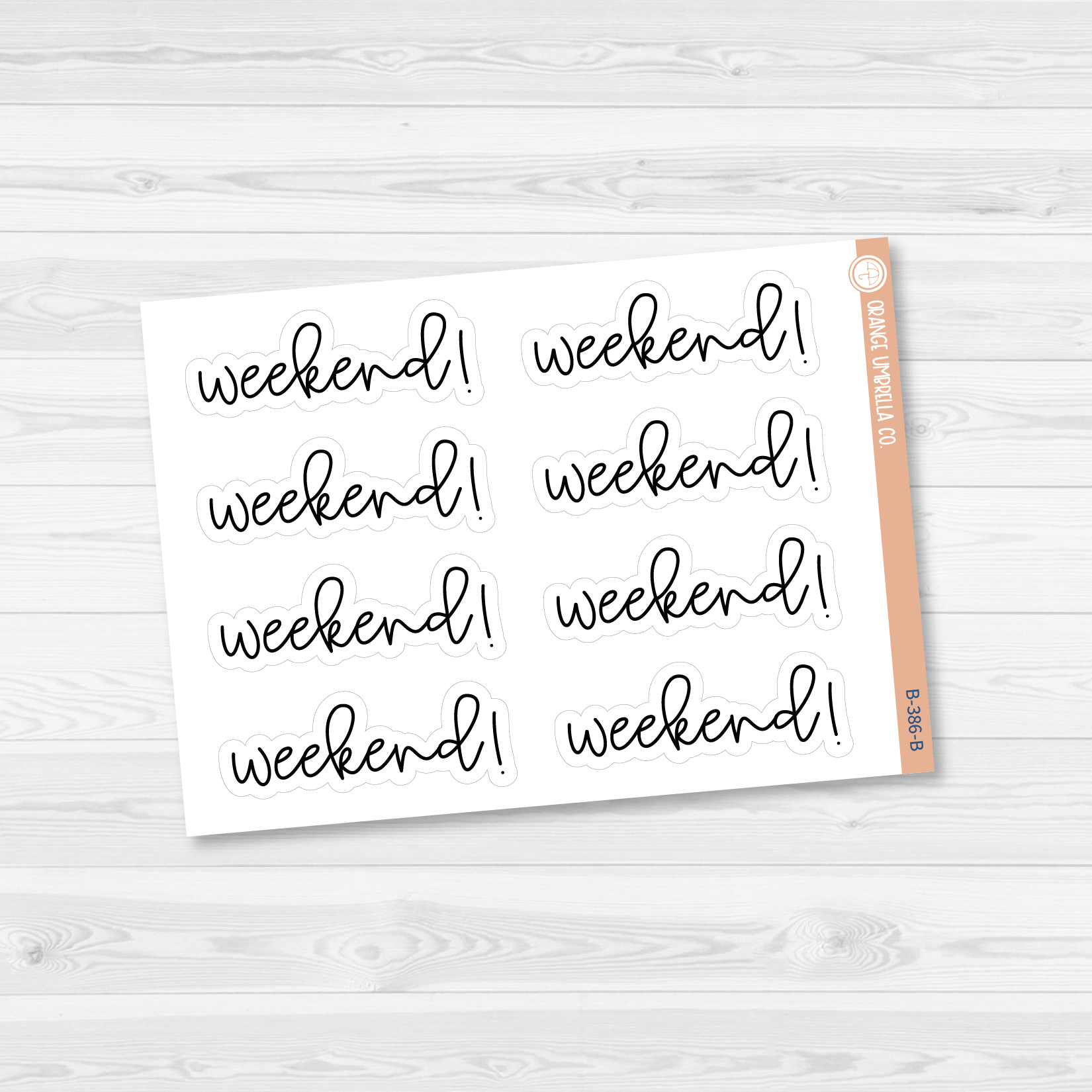 CLEARANCE | Weekend Header Script Planner Stickers | FC12 | B-386