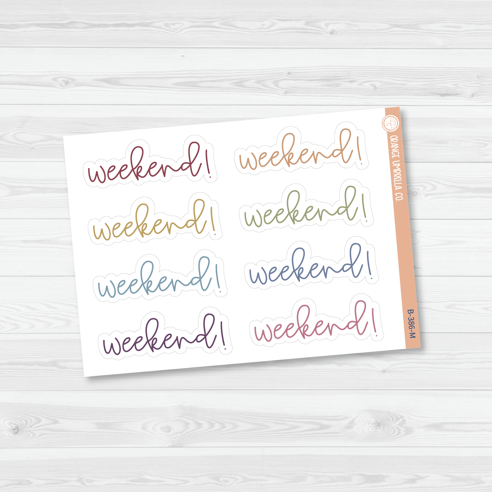 CLEARANCE | Weekend Header Script Planner Stickers | FC12 | B-386