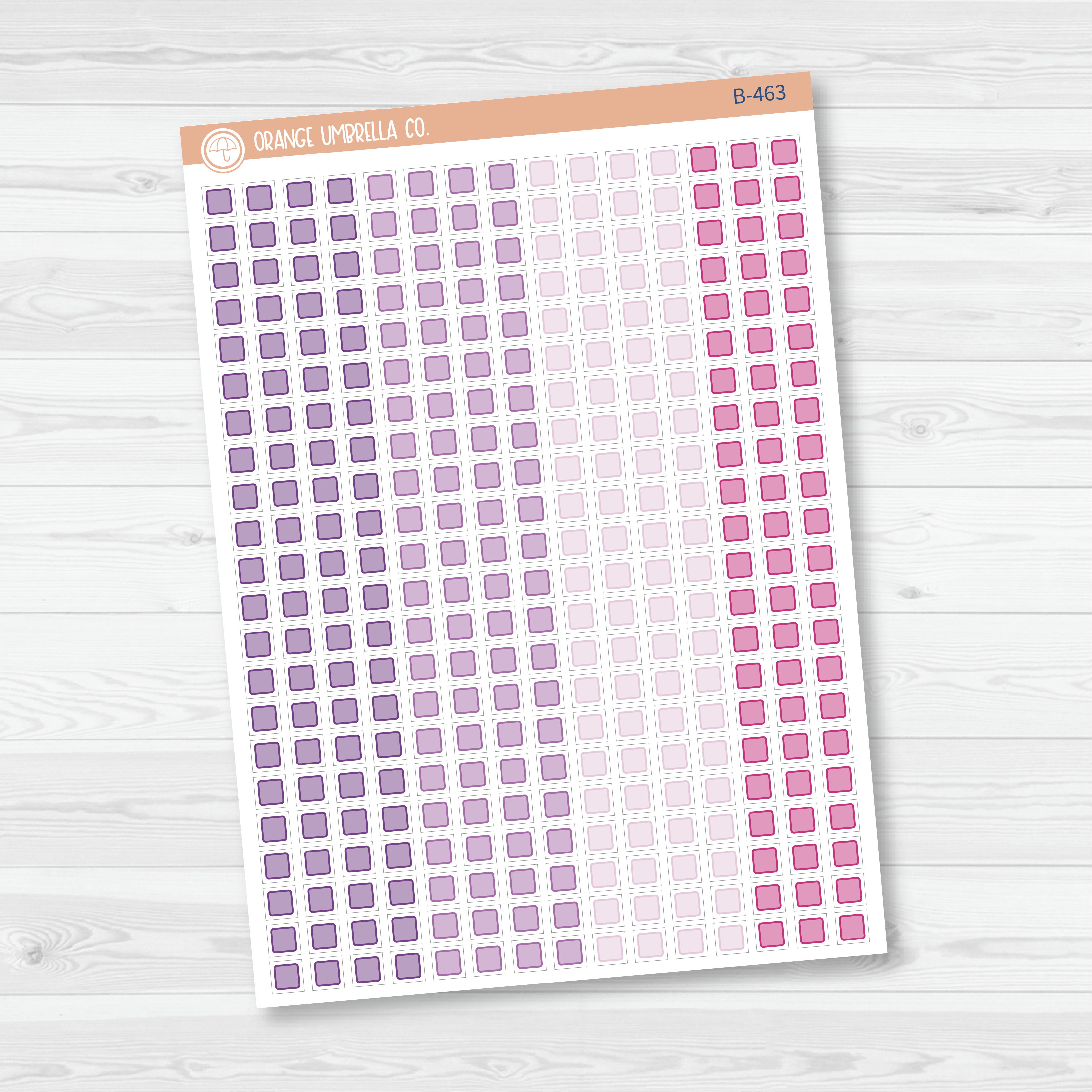 CLEARANCE | Single Individual Checkbox Planner Stickers, Square Check Box Labels, Color Print Planning Stickers (B-461/462/463)