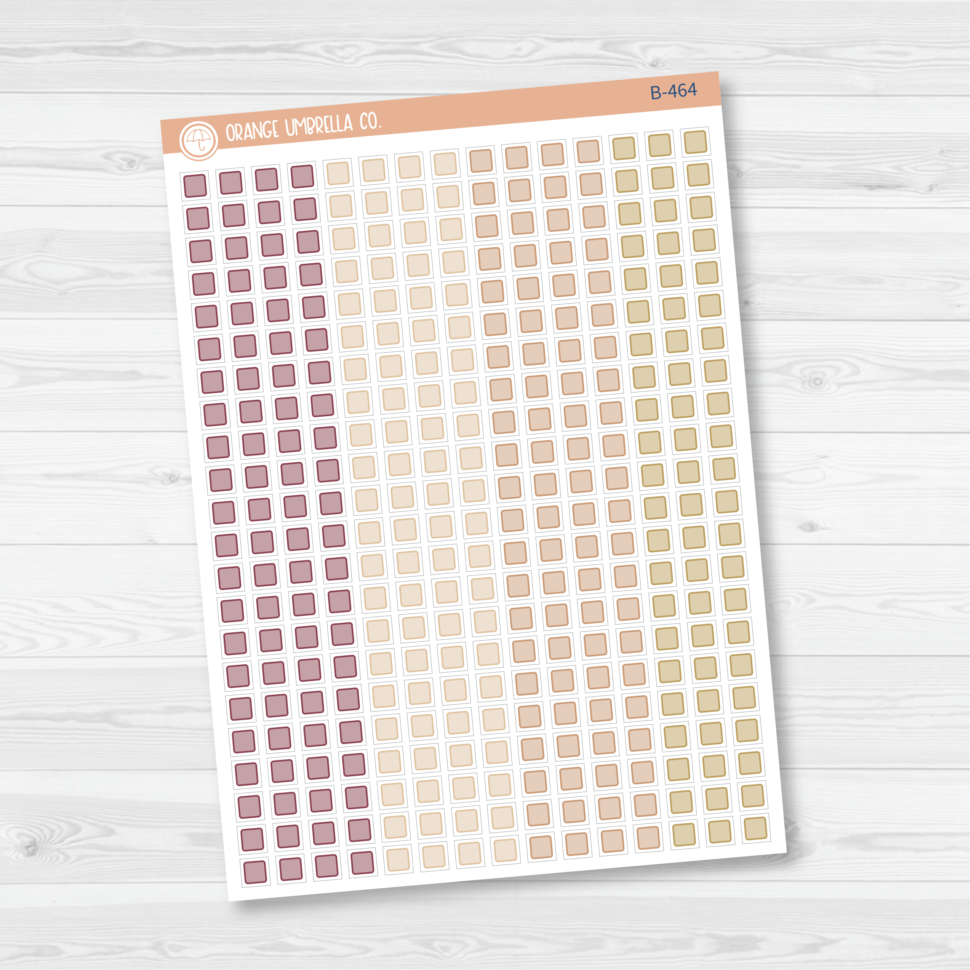 CLEARANCE | Single Individual Checkbox Planner Stickers, Square Check Box Labels, Color Print Planning Stickers (B-464/465/466)