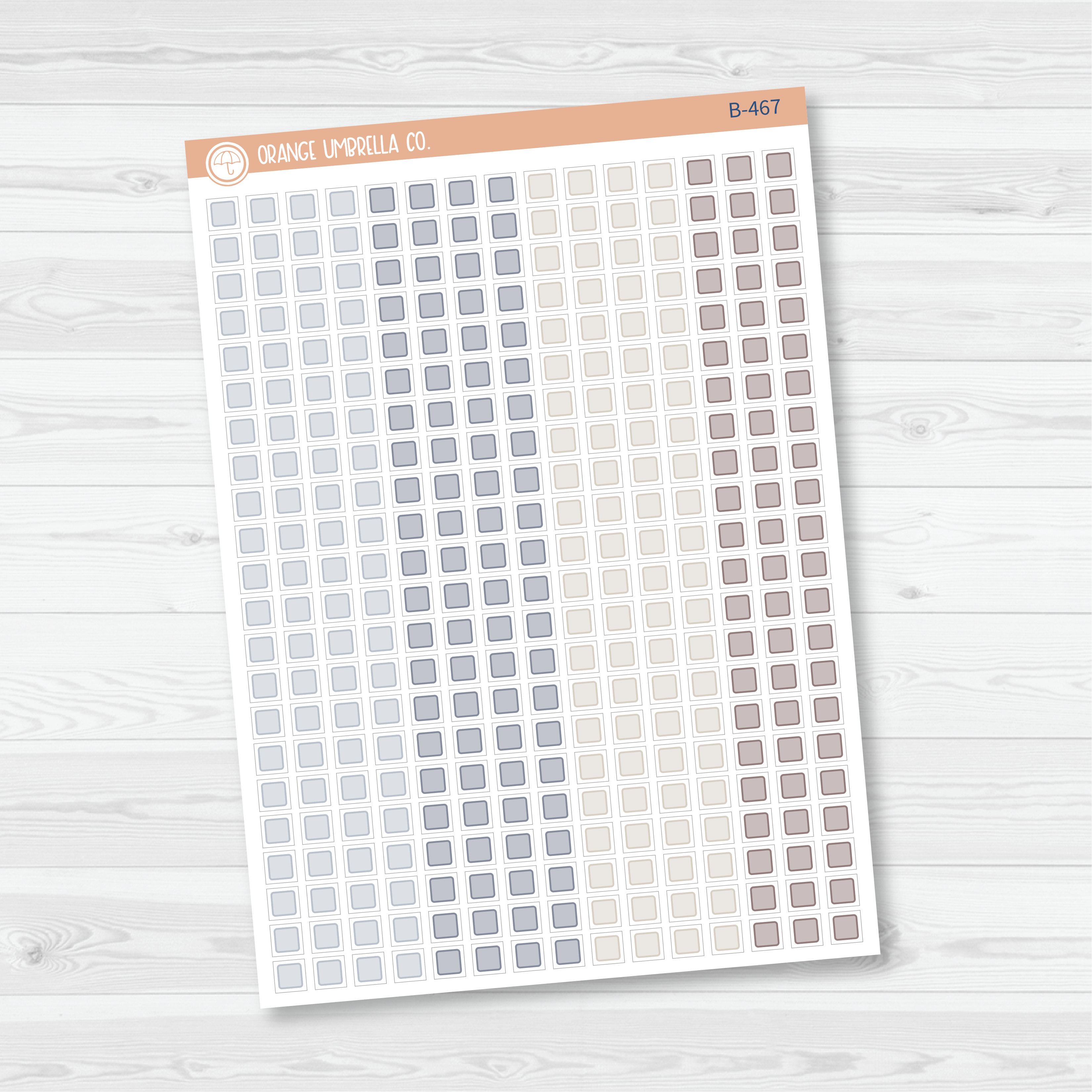 CLEARANCE | Single Individual Checkbox Planner Stickers, Square Check Box Labels, Color Print Planning Stickers (B-467/468)