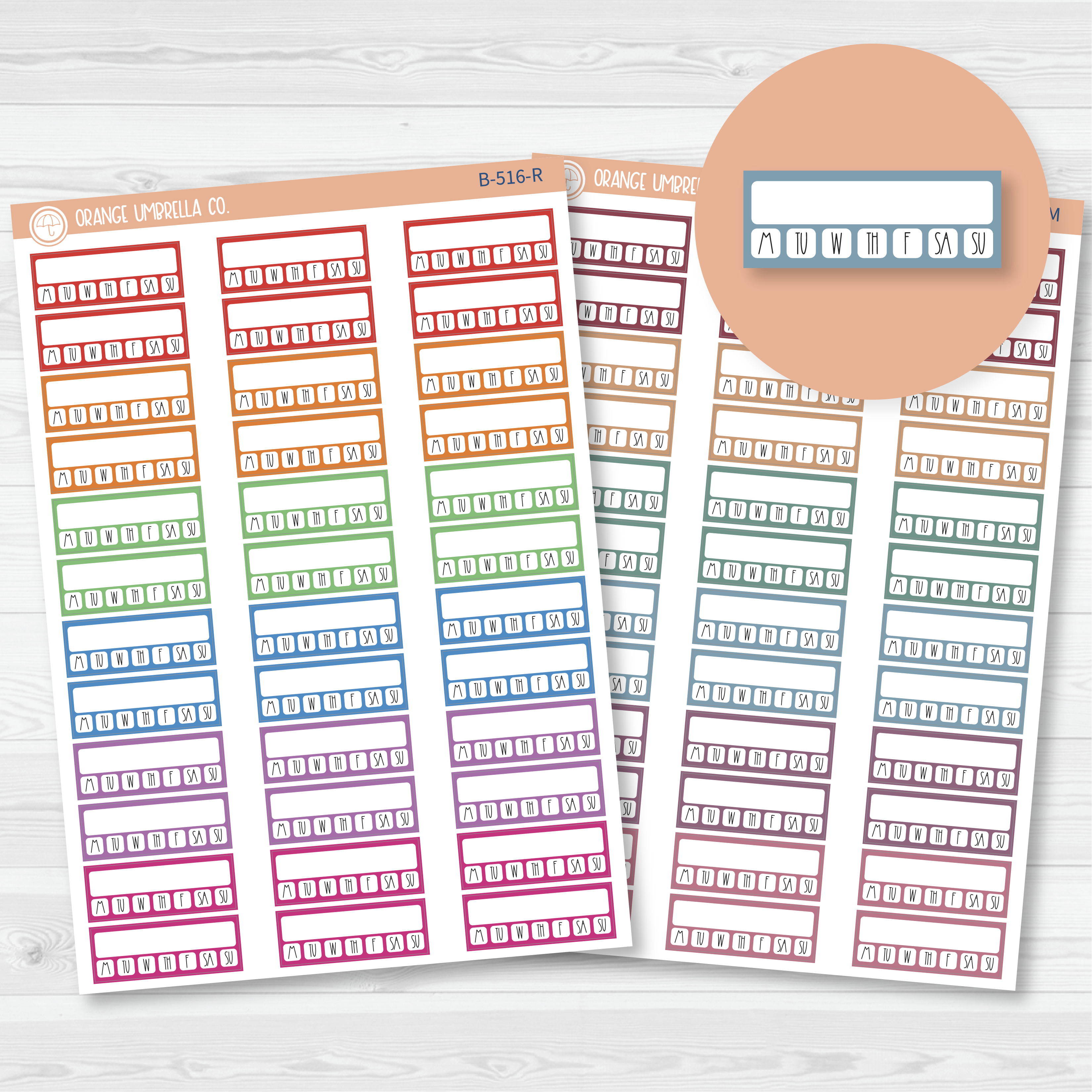 Weekly Habit Tracker - Hobonichi Cousin Planner Stickers | B-516