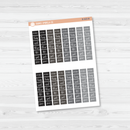 Hobonichi Cousin Day Of Week Color Block Date Cover Planner Stickers | FC12 Cursive | B-565