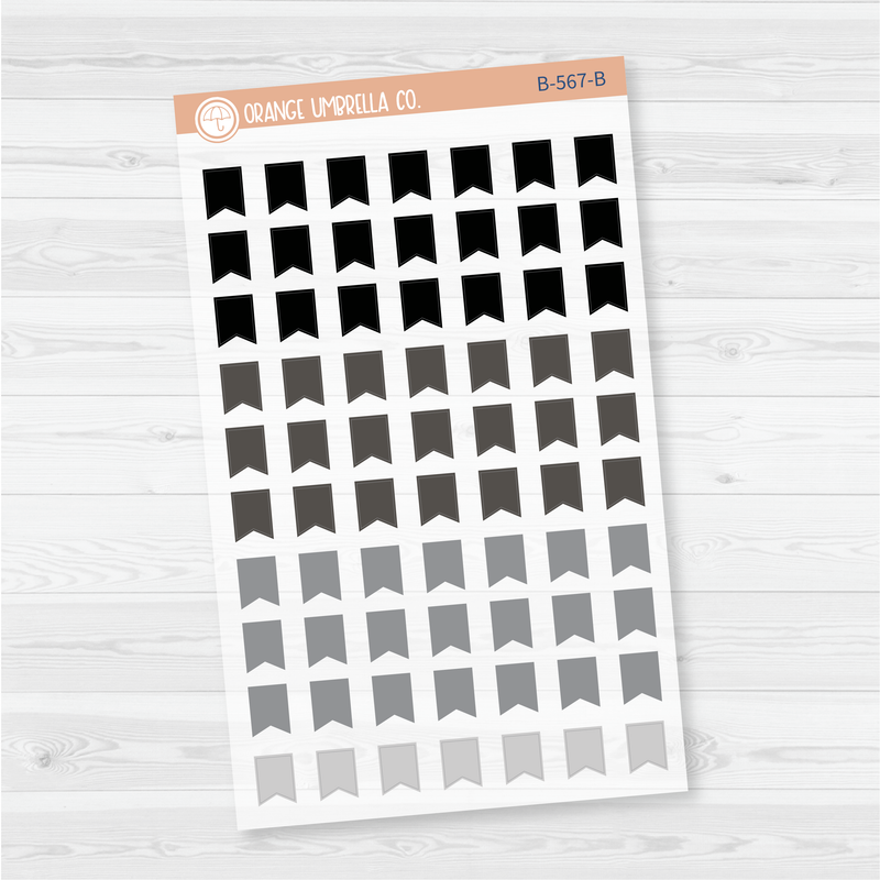 Hobonichi Cousin Mini Flag Planner Stickers | B-567