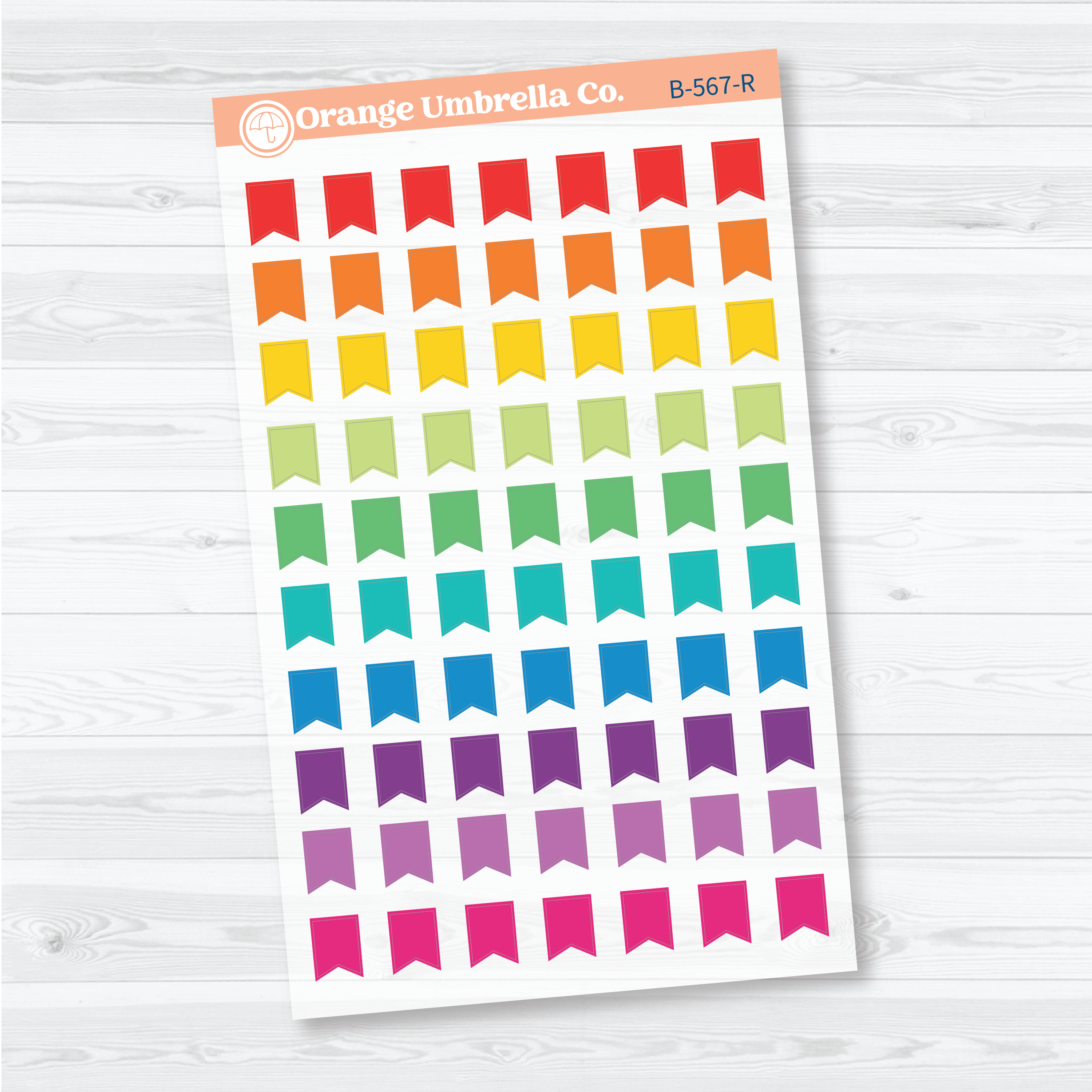 CLEARANCE | Hobonichi Cousin Mini Flag Planner Stickers | Clear Matte | B-567-CM