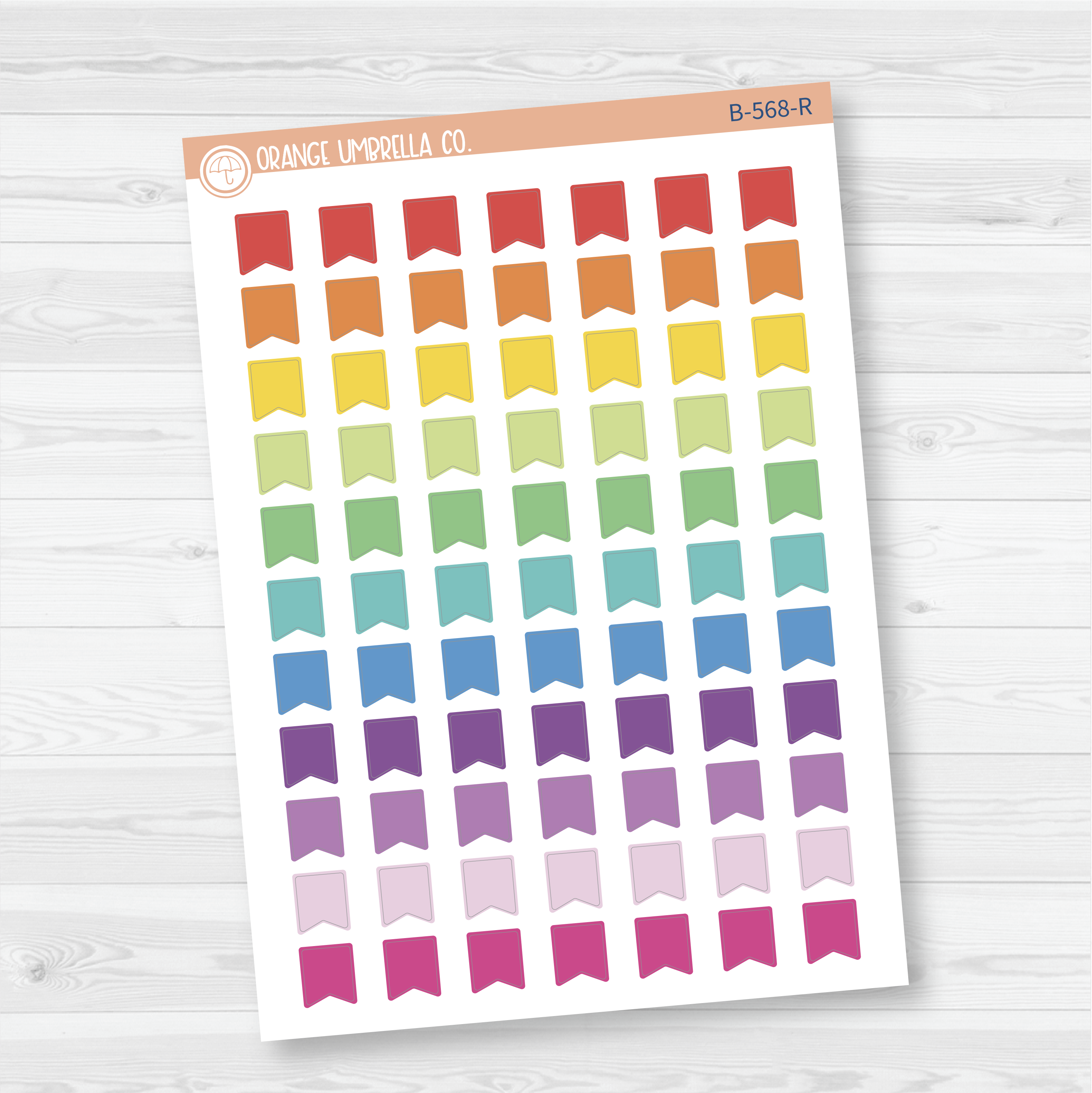 Tiny Flag Planner Stickers | B-568