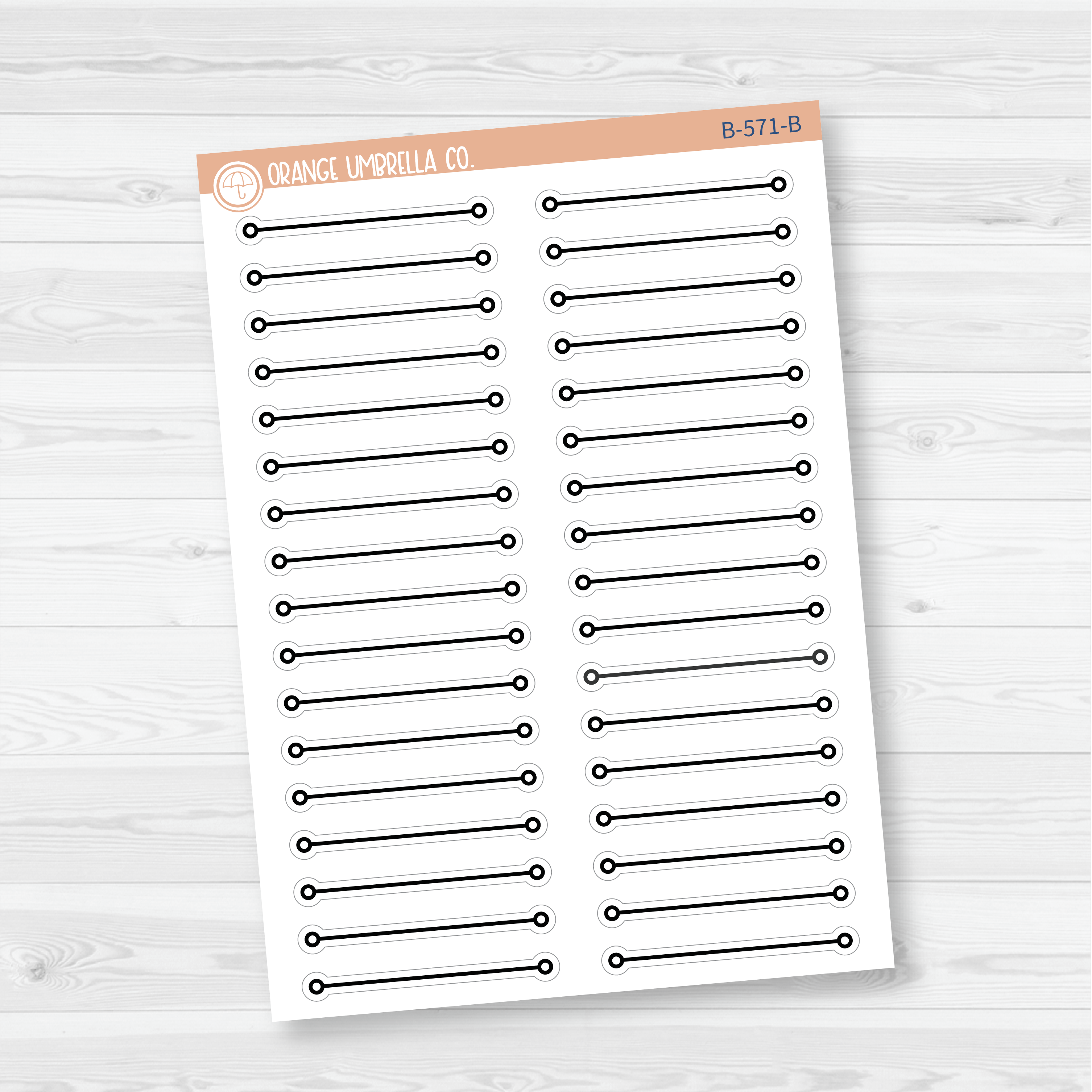Header / Divider Bar Planner Stickers | B-571