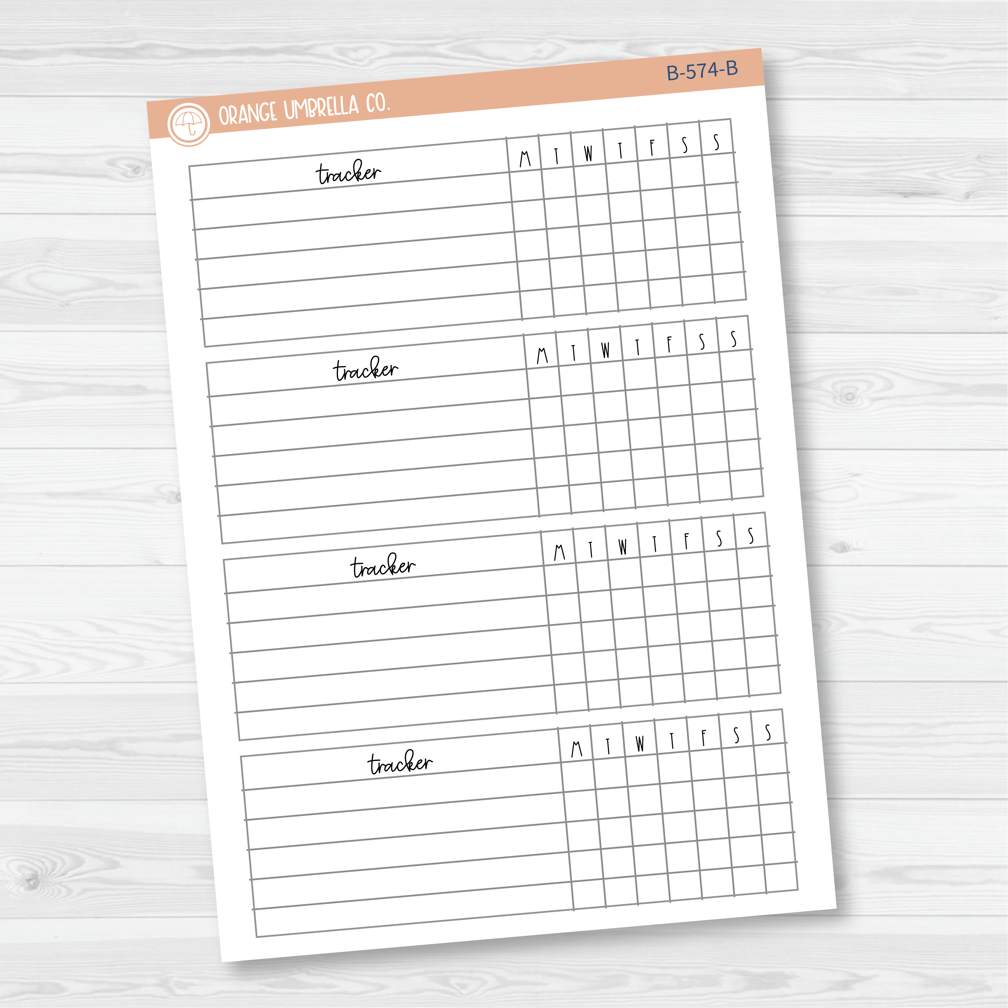 CLEARANCE |7x9 Vertical Priorities Habit Tracker Basic Planner Stickers | B-574-B