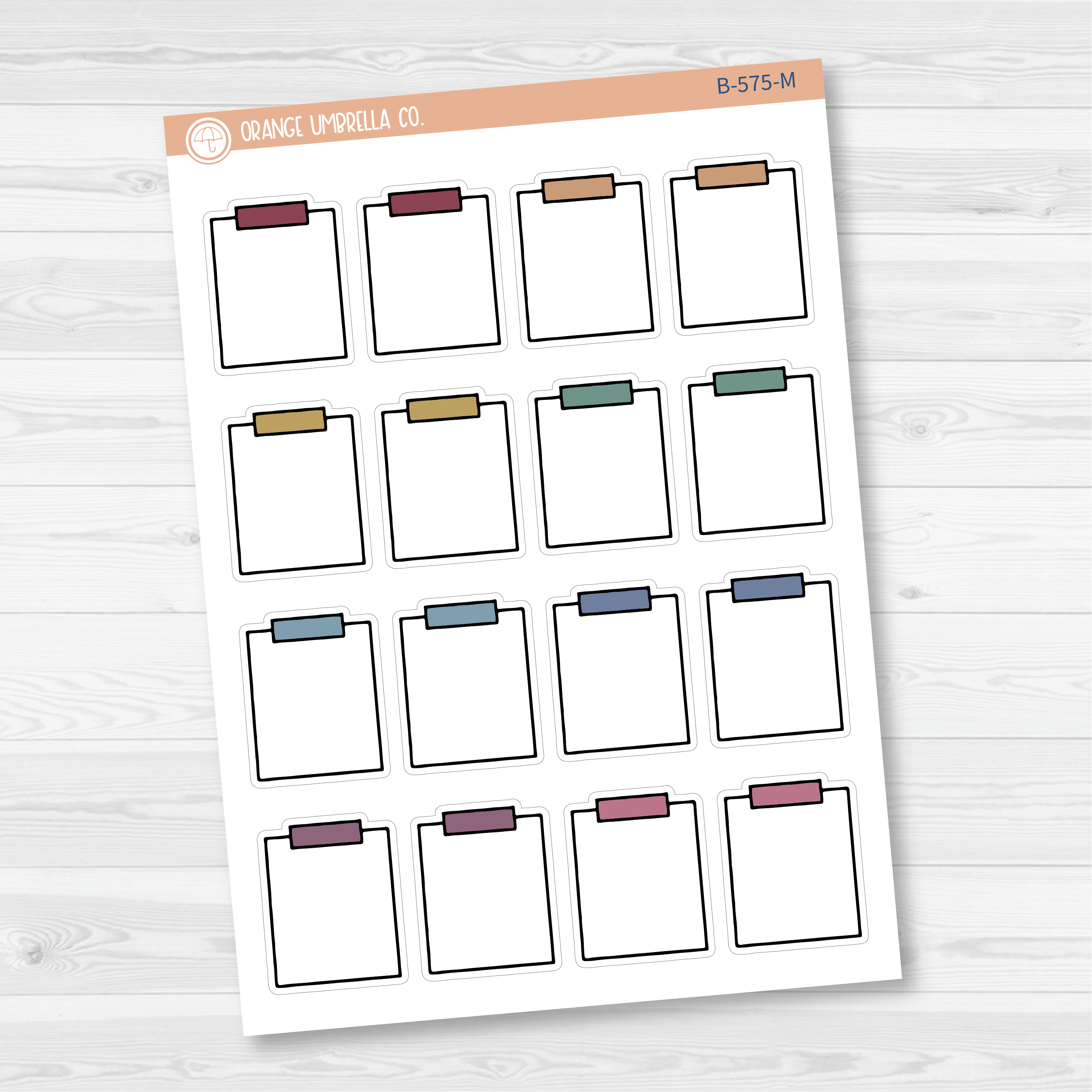 Clipboard Note Label Planner Stickers | B-575