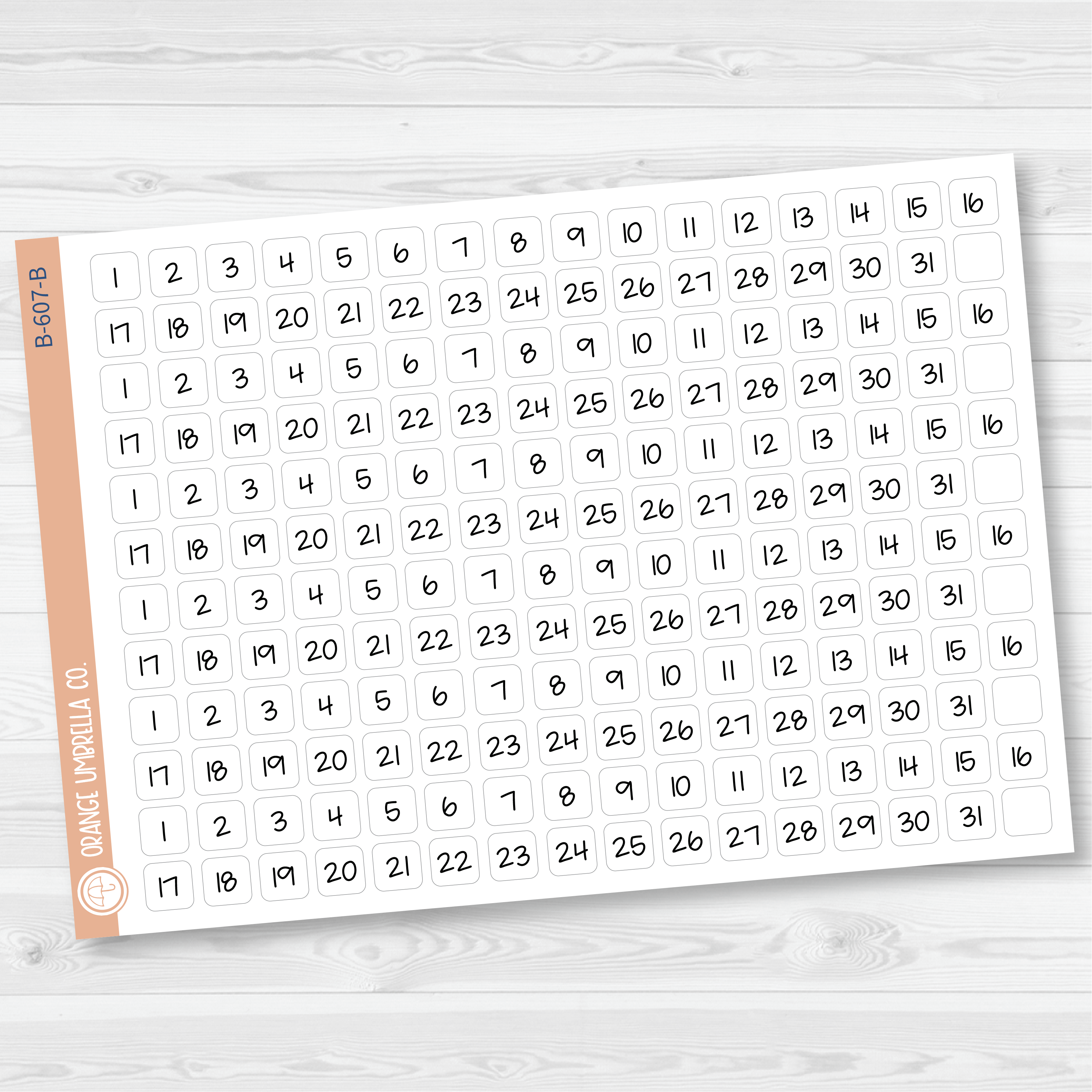 CLEARANCE | 6 Months of Date Dot Covers Planner Stickers | FJP | B-607-B-608