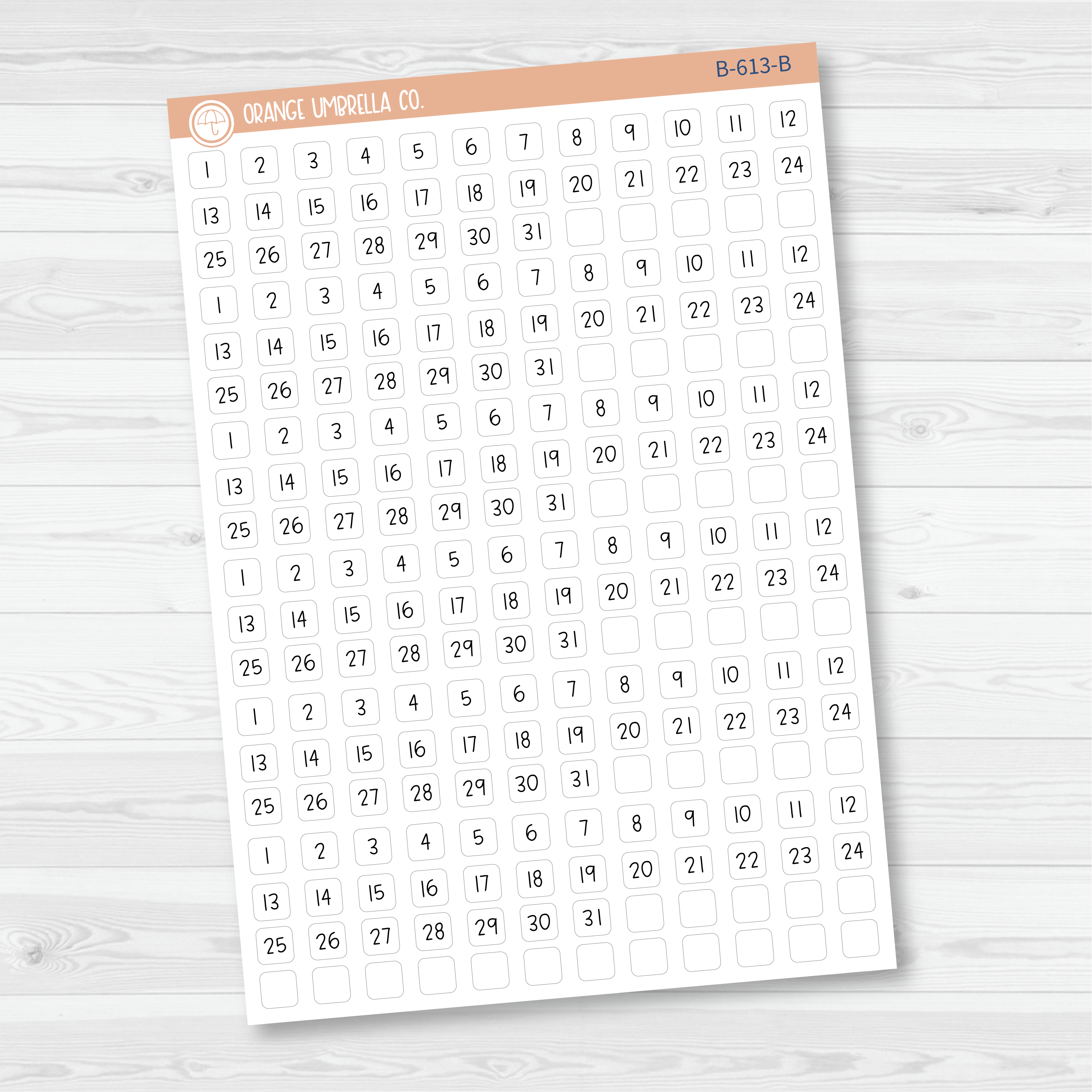 Mini Date Dot Covers Planner Stickers | Monthly Date Covers | JF | B-613-B-614