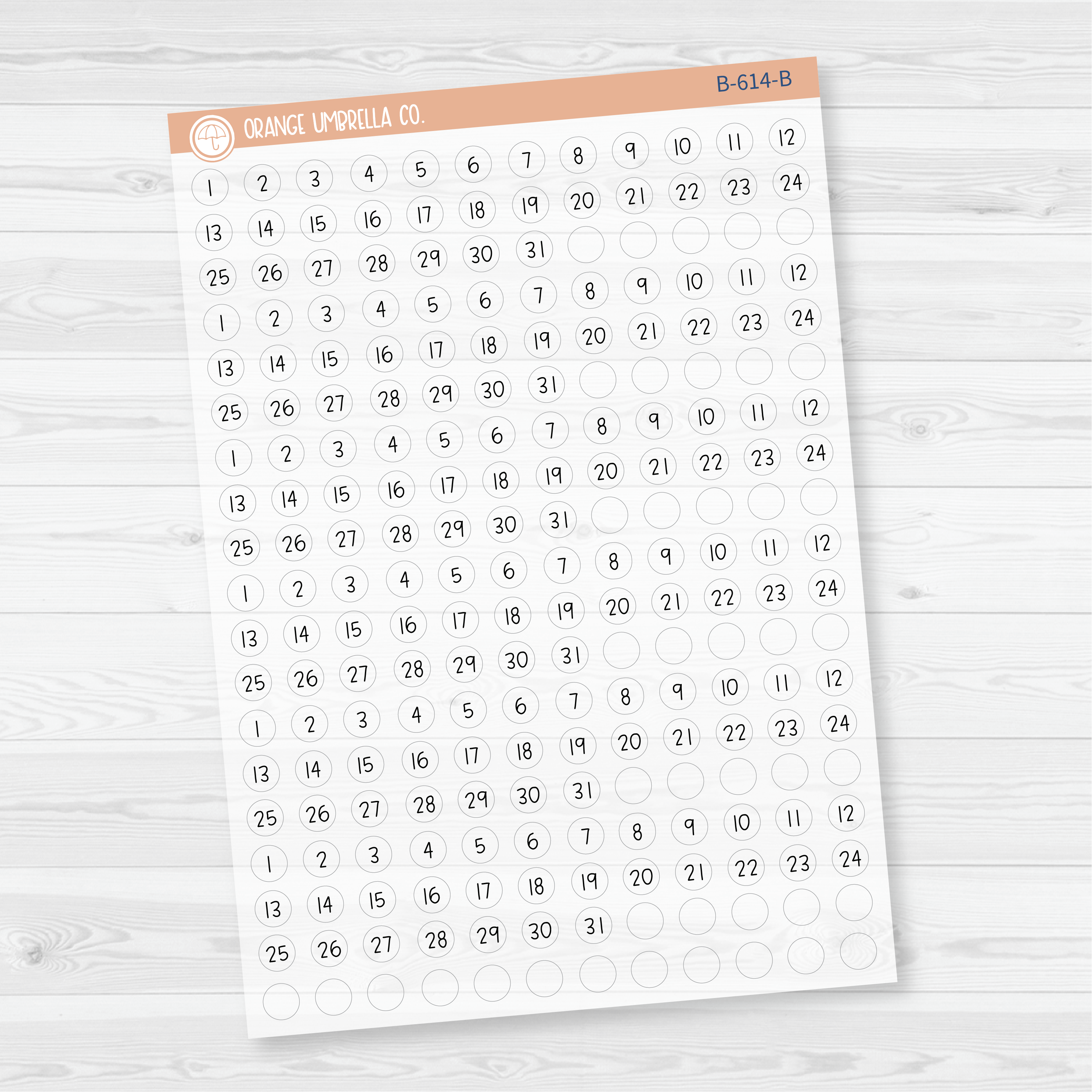 Mini Date Dot Covers Planner Stickers | Monthly Date Covers | JF | B-613-B-614