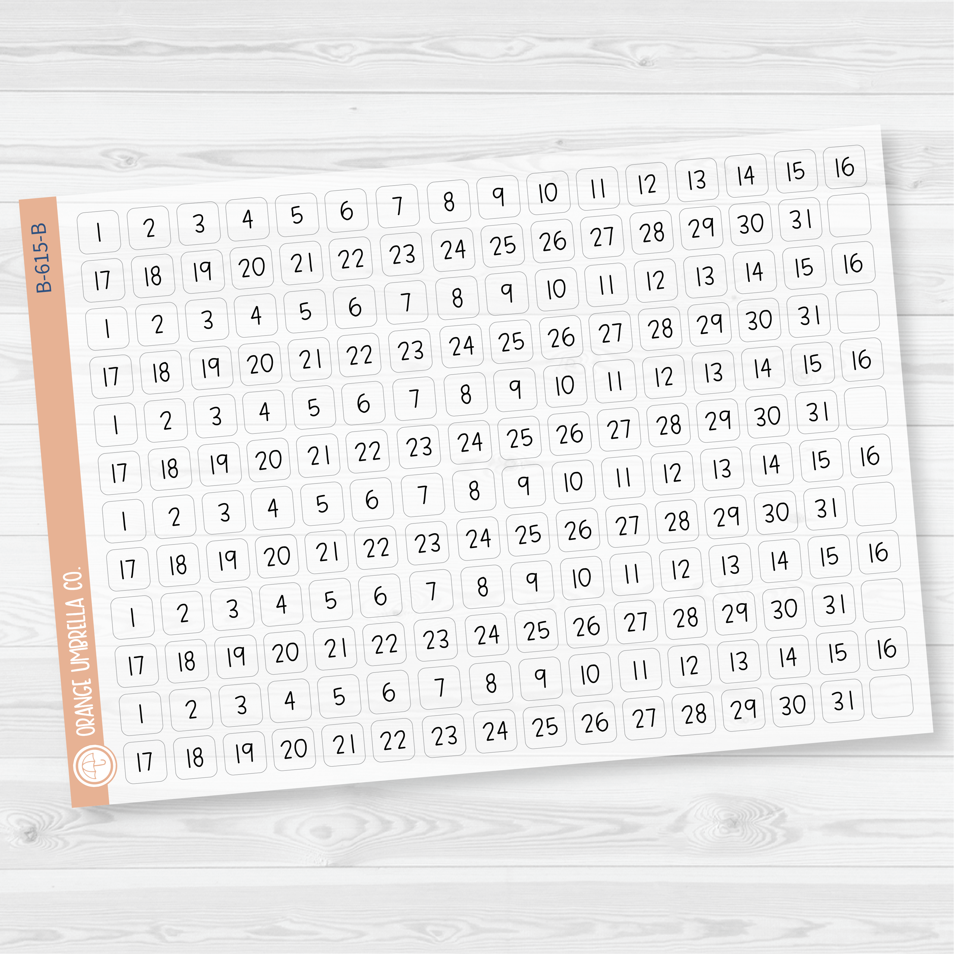 CLEARANCE | 6 Months of Date Dot Covers Planner Stickers | JF | B-615-B-616