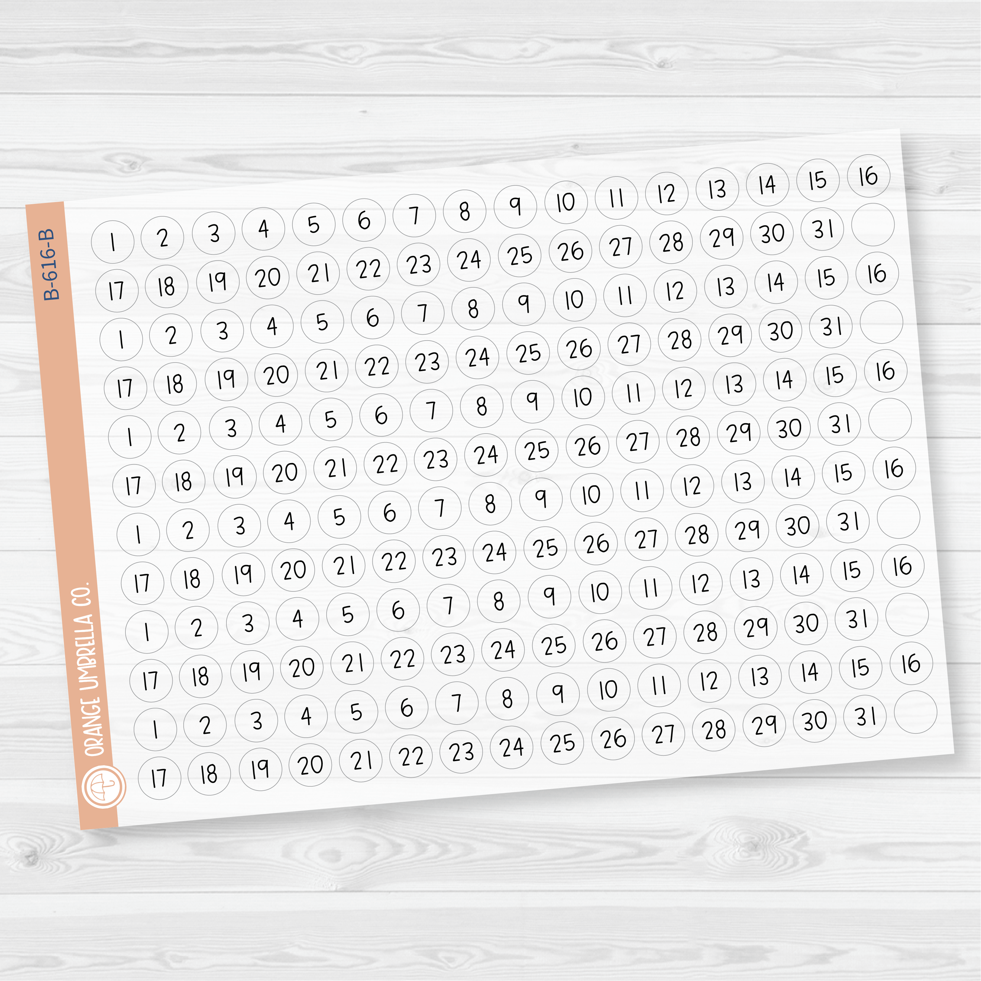 CLEARANCE | 6 Months of Date Dot Covers Planner Stickers | JF | B-615-B-616