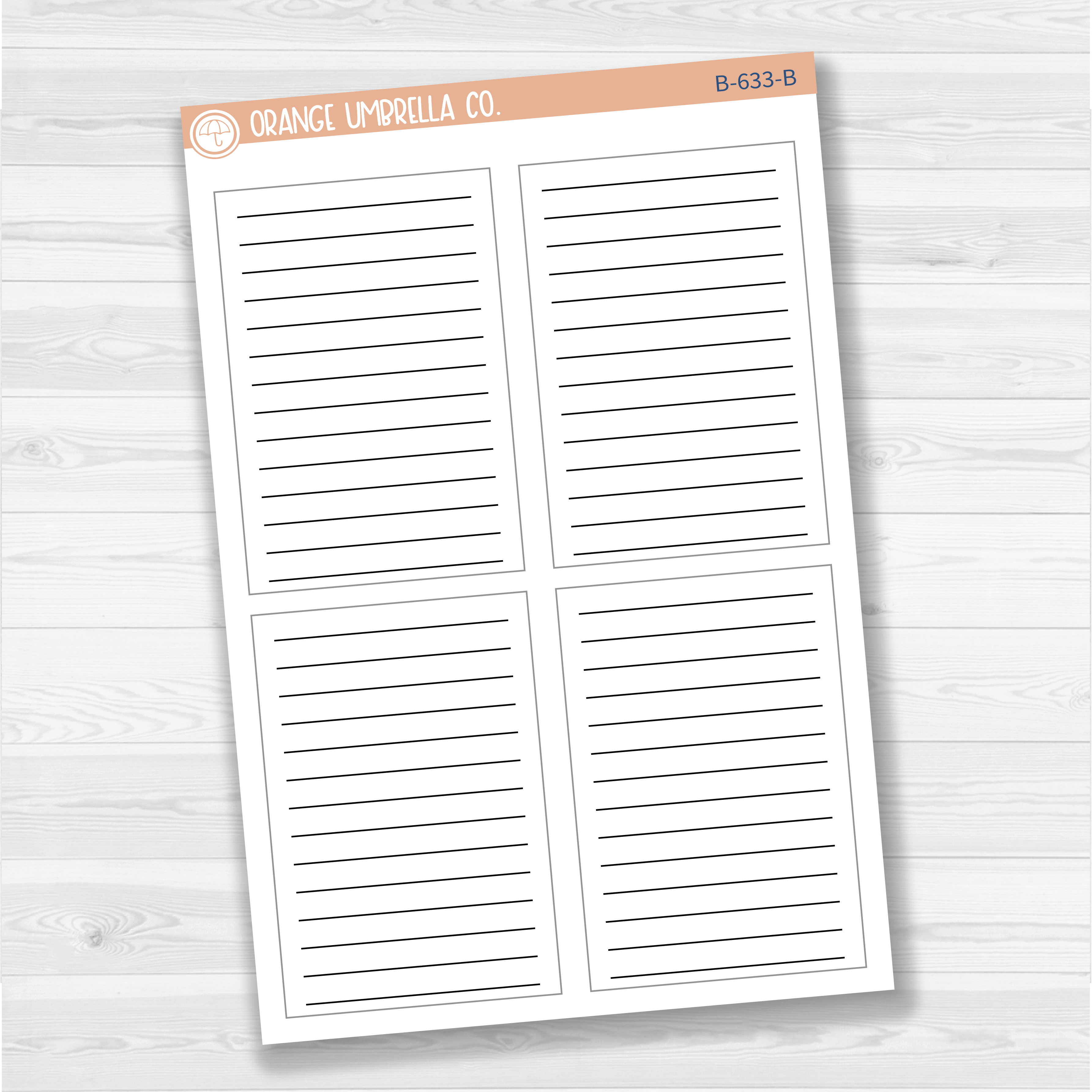 CLEARANCE | 2024 A5 Daily Duo Lined Box Planner Stickers | B-633-B
