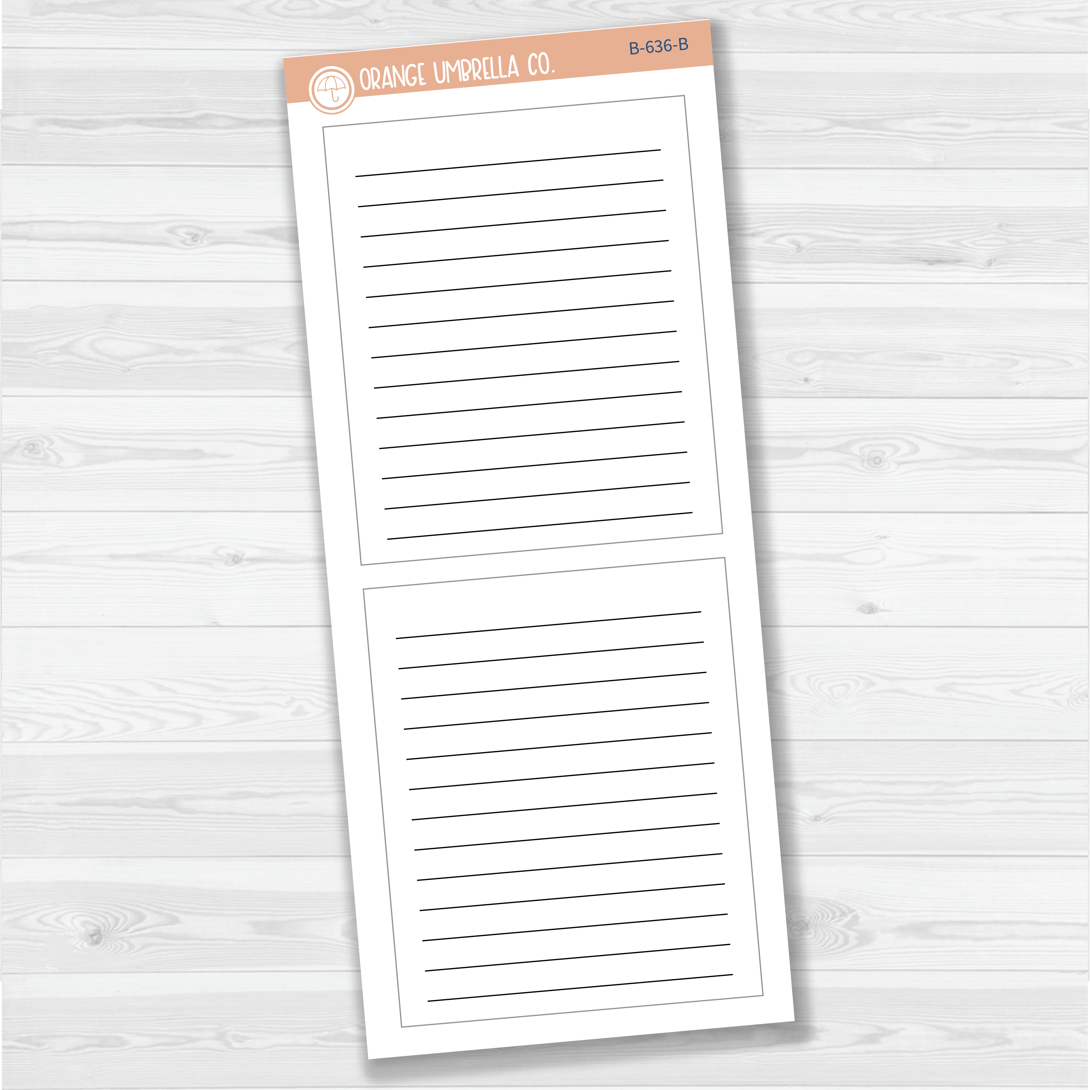 CLEARANCE | 2024 7x9 Daily Duo Lined Box Planner Stickers | B-636-B