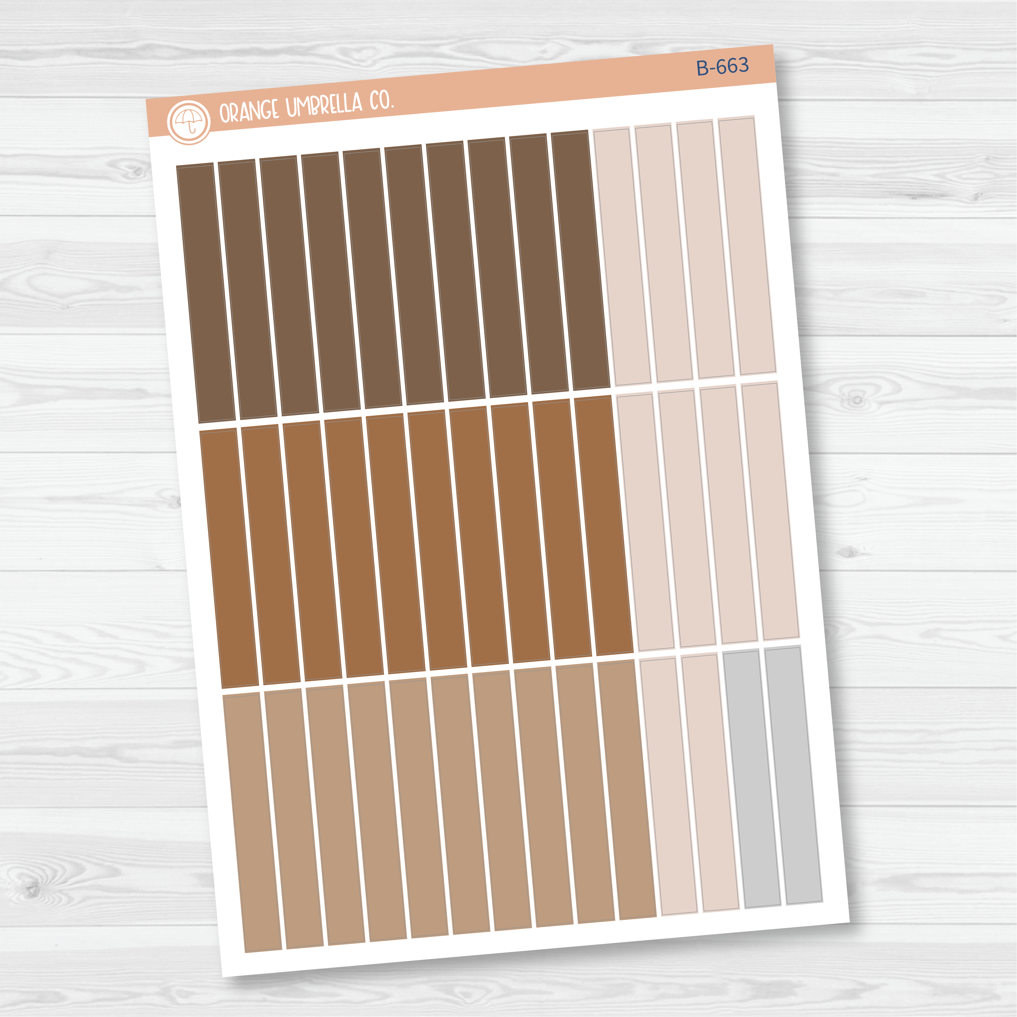 CLEARANCE | Plum Vertical Priorities Color Strip Planner Stickers | B-663 / B-664