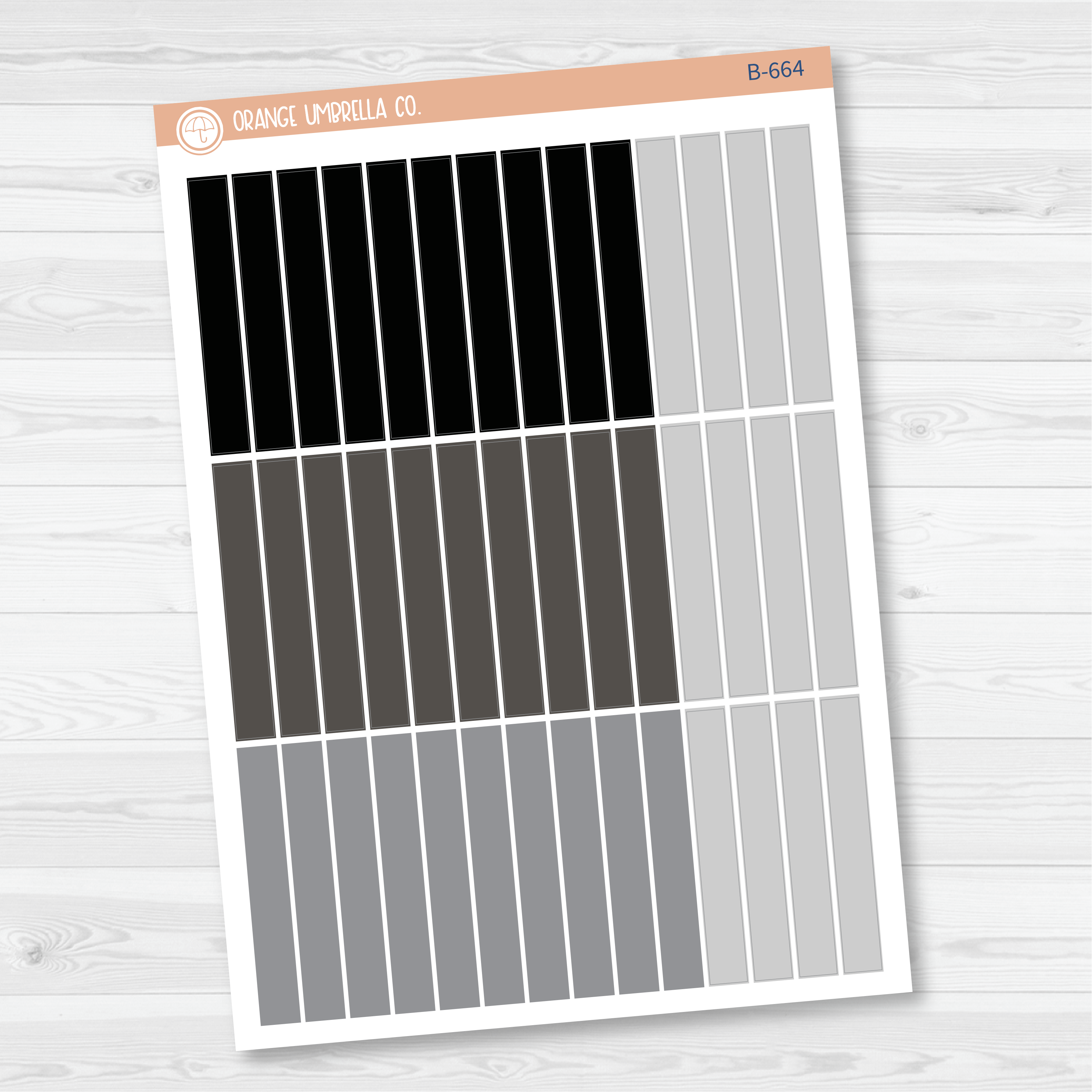 CLEARANCE | Plum Vertical Priorities Color Strip Planner Stickers | B-663 / B-664