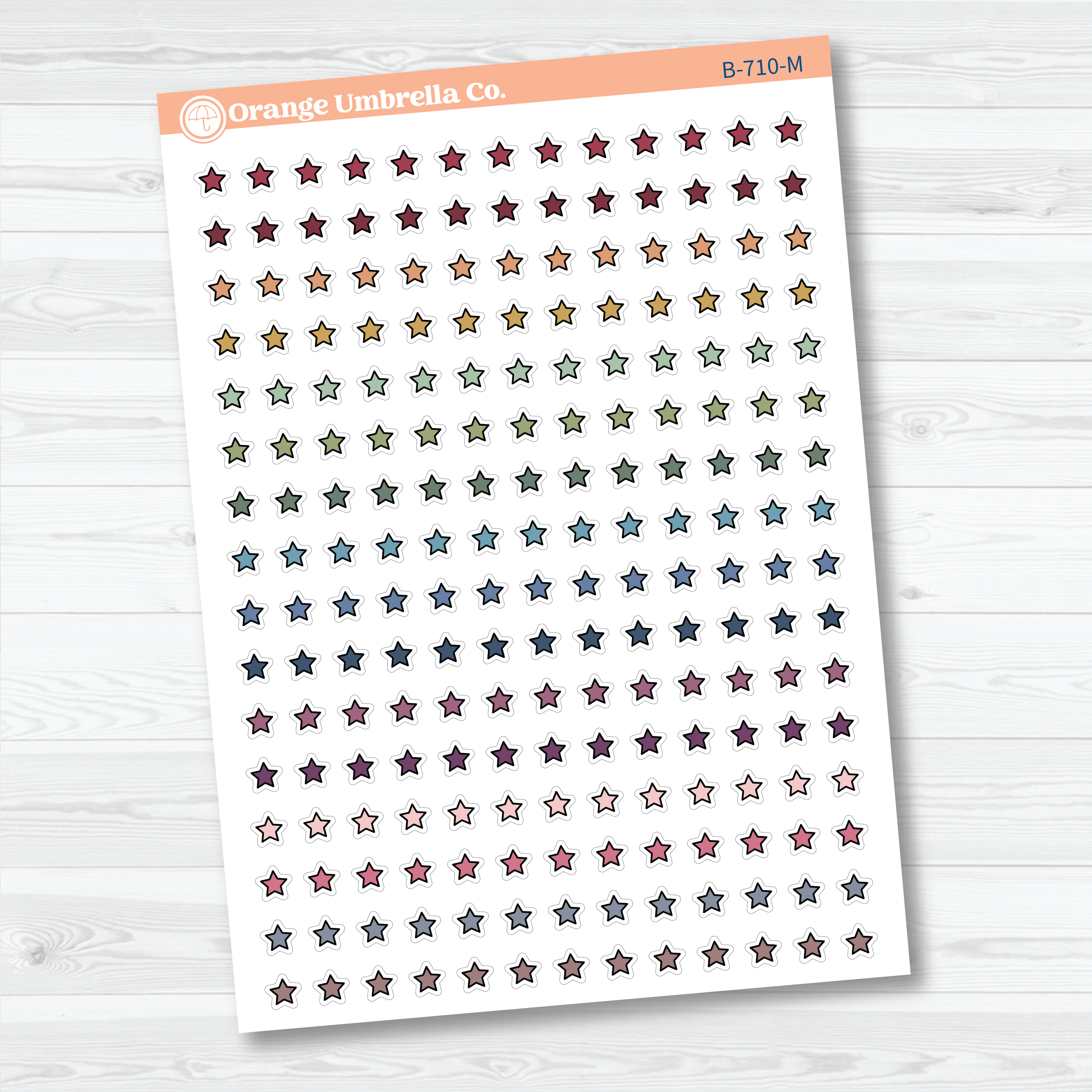 Tiny Star Icon Planner Stickers | Micro Functional Planner Stickers | B-710