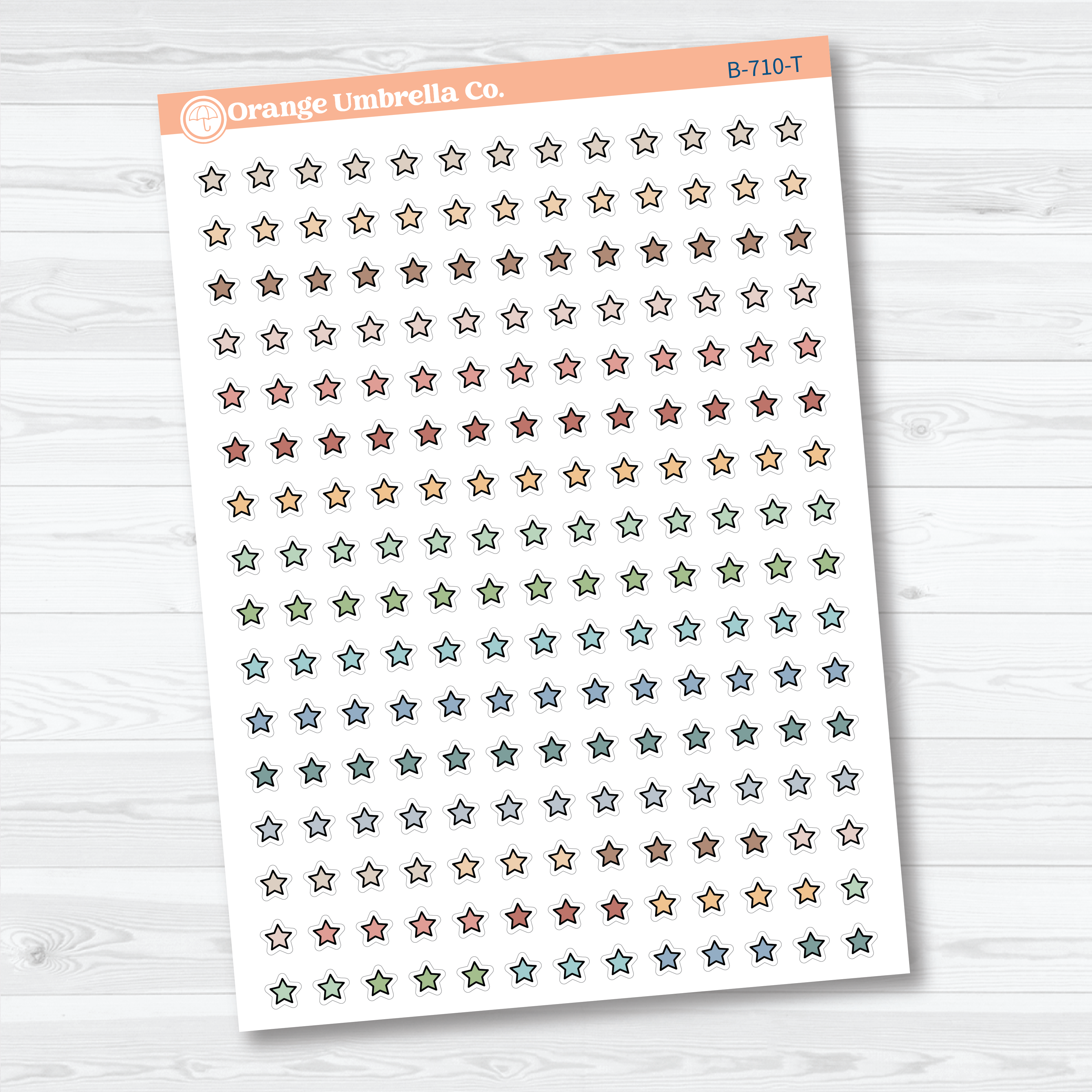 Tiny Star Icon Planner Stickers | Micro Functional Planner Stickers | B-710
