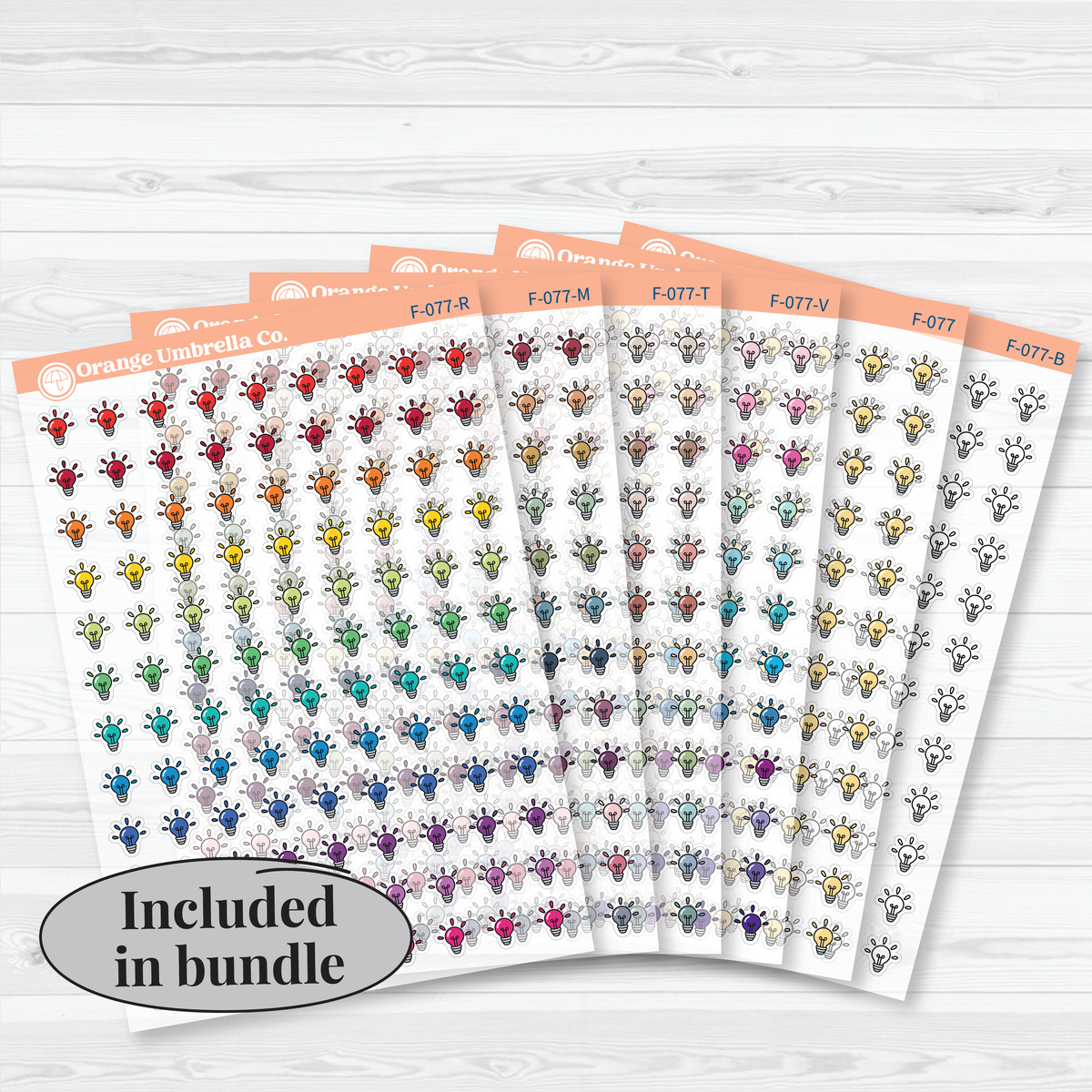 Truth or Understanding Light Bulb Icons | Clear Matte Faith Inductive Bible Study Planner Stickers | F-077-CM