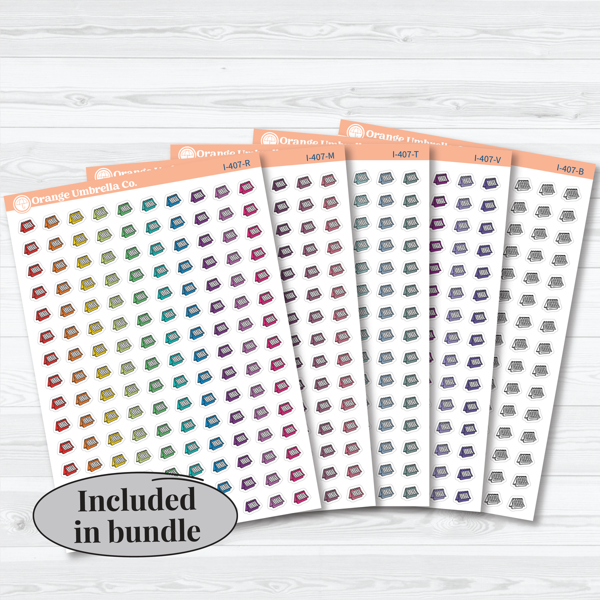 Micro Calendar Icons | Appointment & Schedule Planner Stickers | I-407