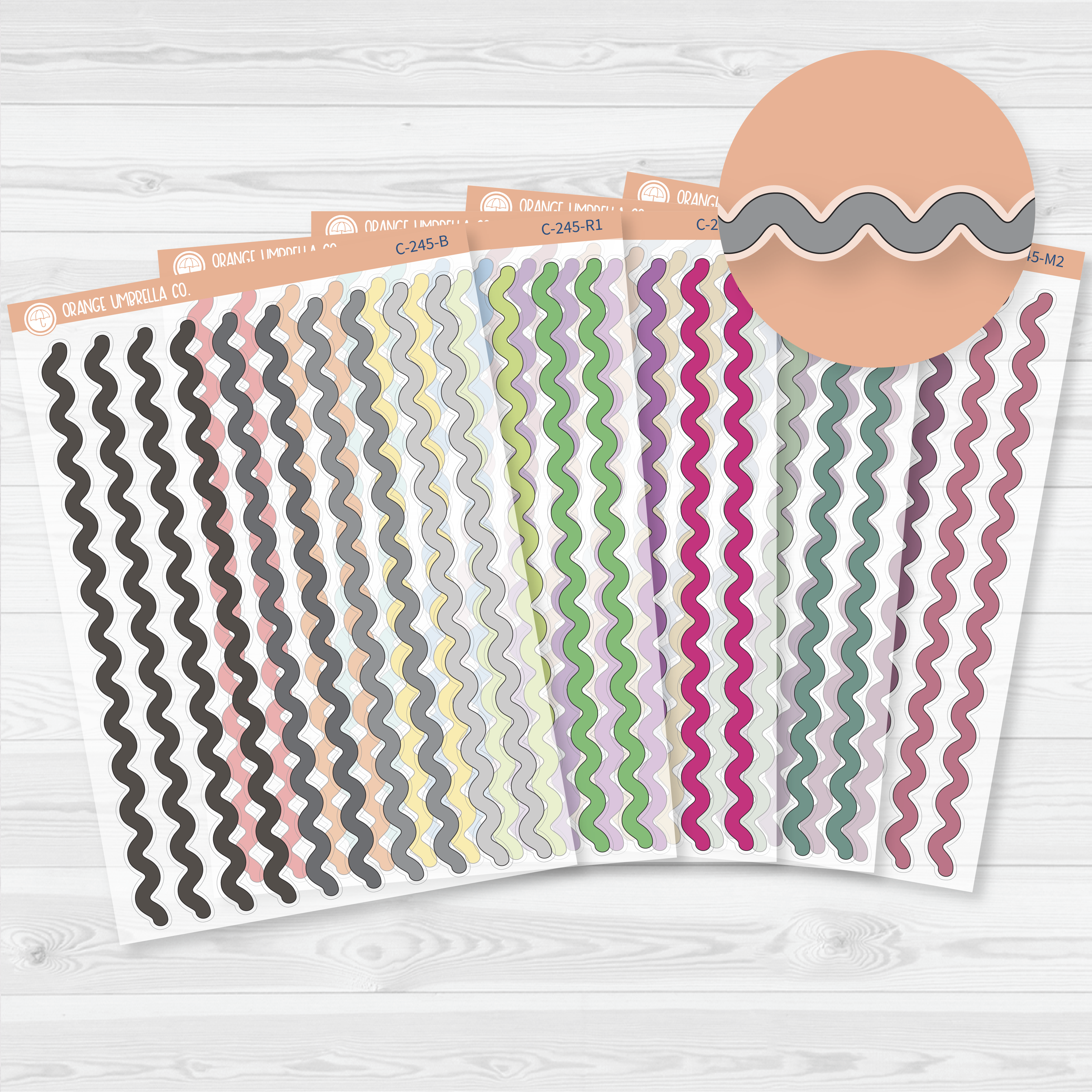 Ric Rak Washi Strips Planner Stickers | Clear Matte | C-245-CM