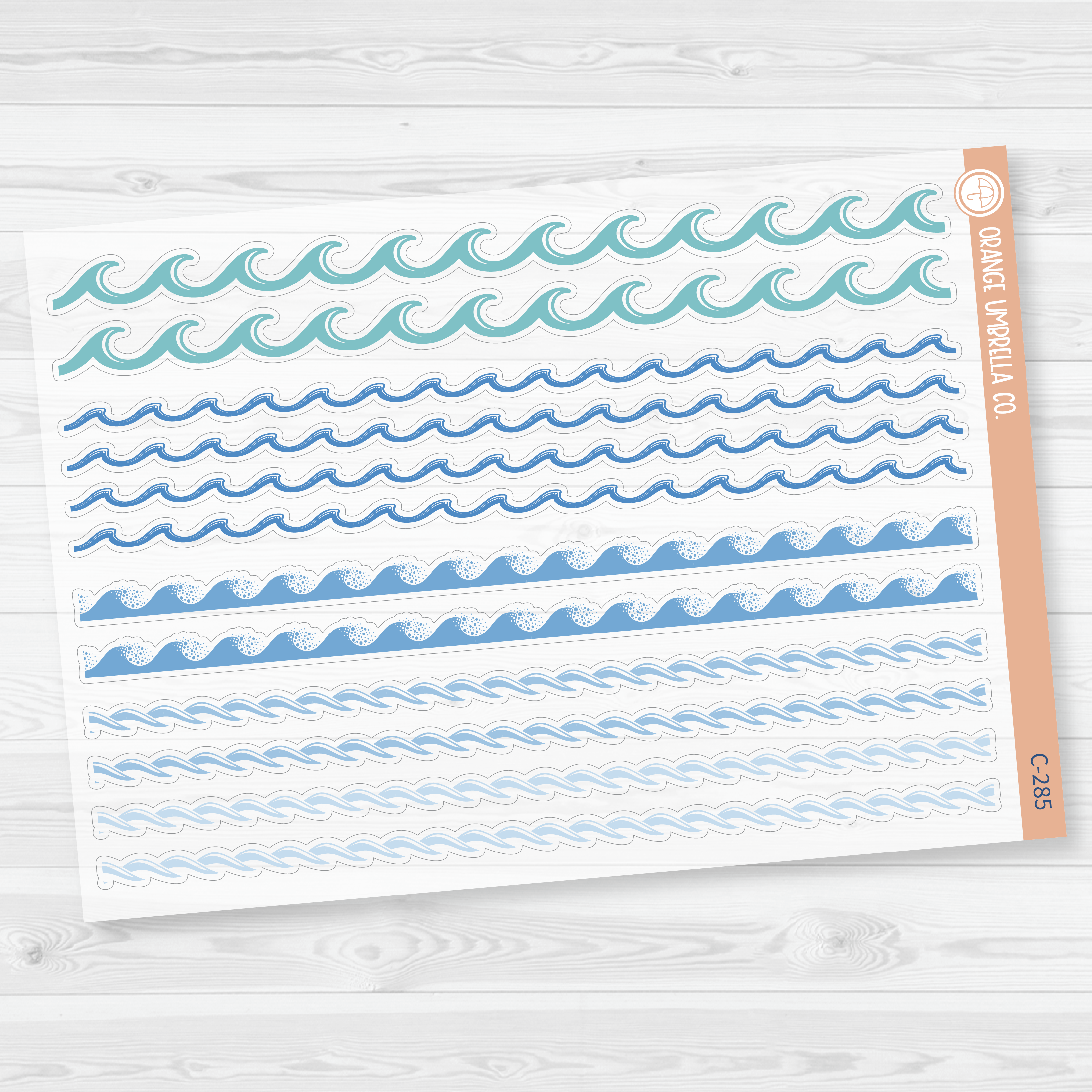 Waves Washi Strips Planner Stickers | C-285