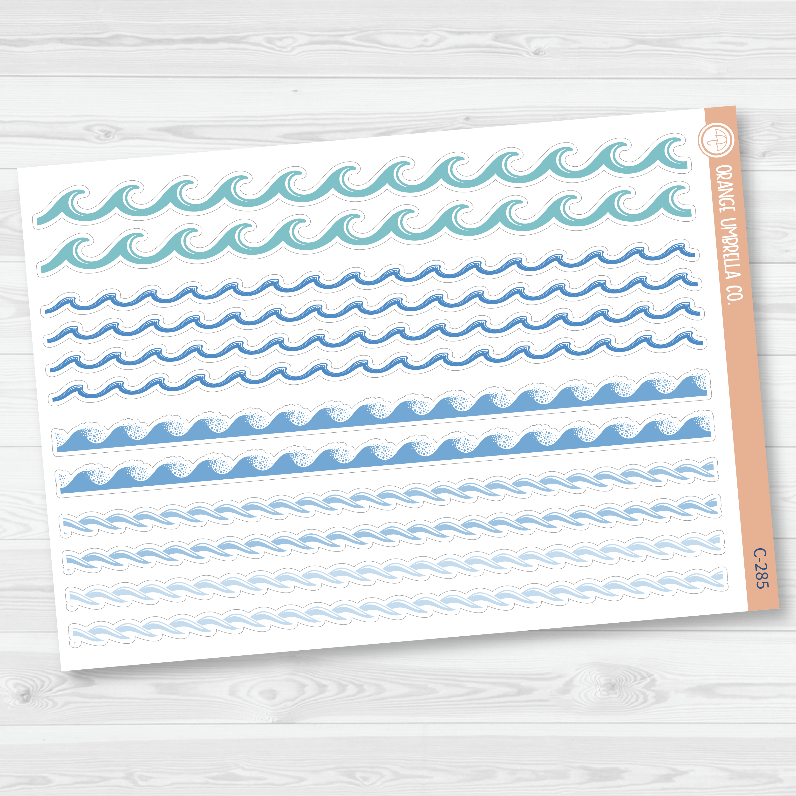 Waves Washi Strips Planner Stickers | C-285