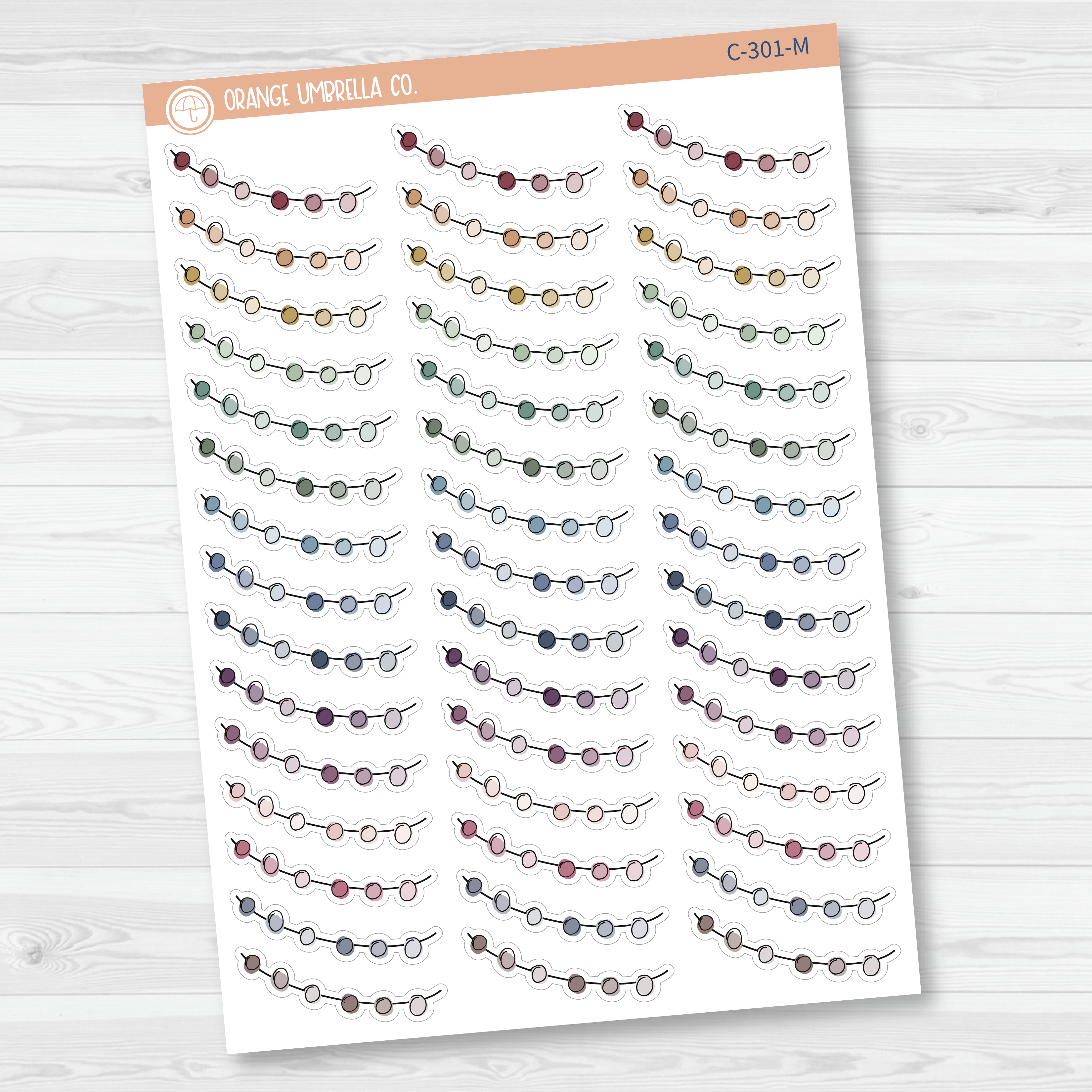 String Beads Deco Planner Stickers | C-301